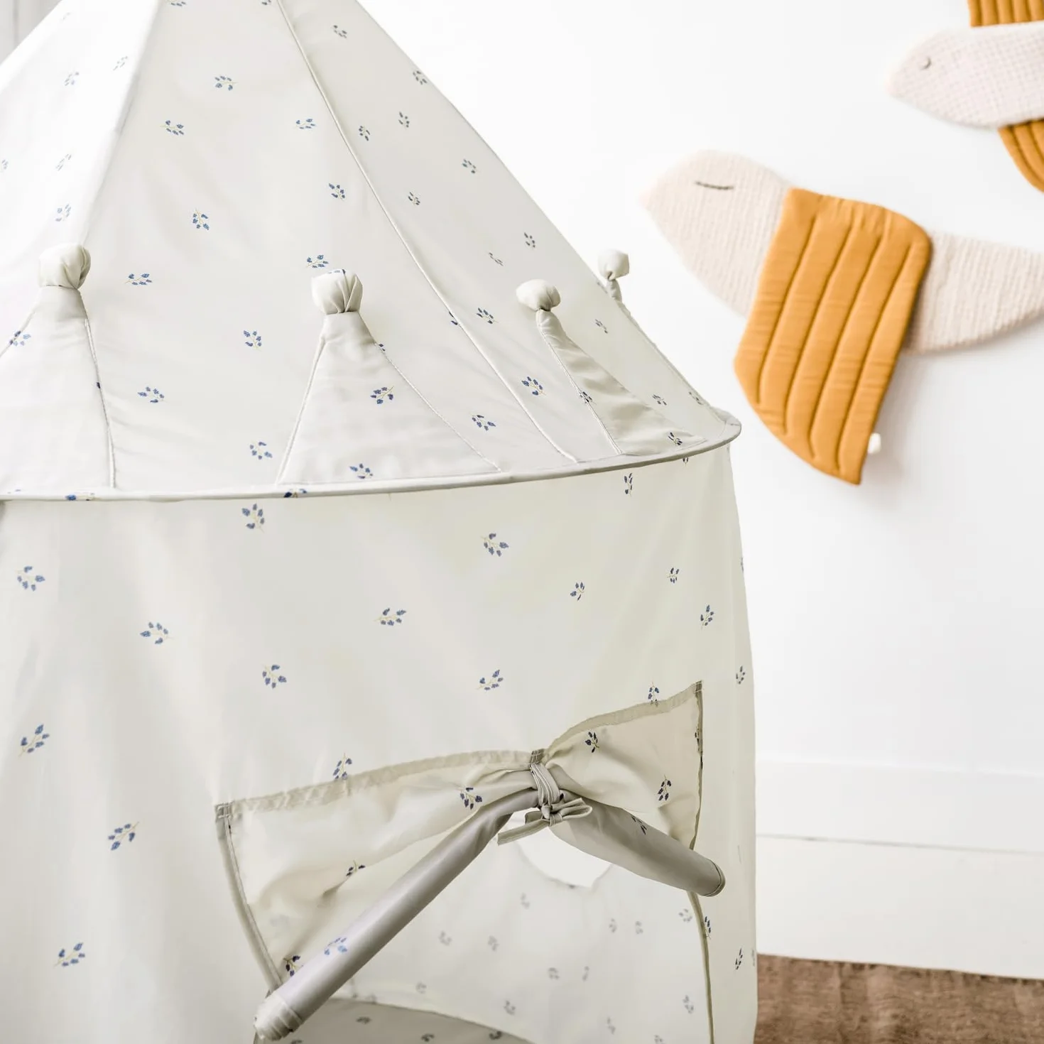 3 Sprouts Tente de Jeu Enfant Intérieure et Extérieure Cabane Château Maison de Jeu Myrtille Taupe