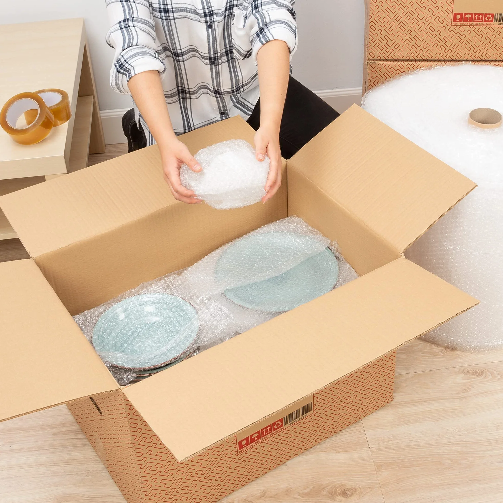 Packer PRO Rouleau de papier bulle 50 cm x 100 m Protection emballage déménagement