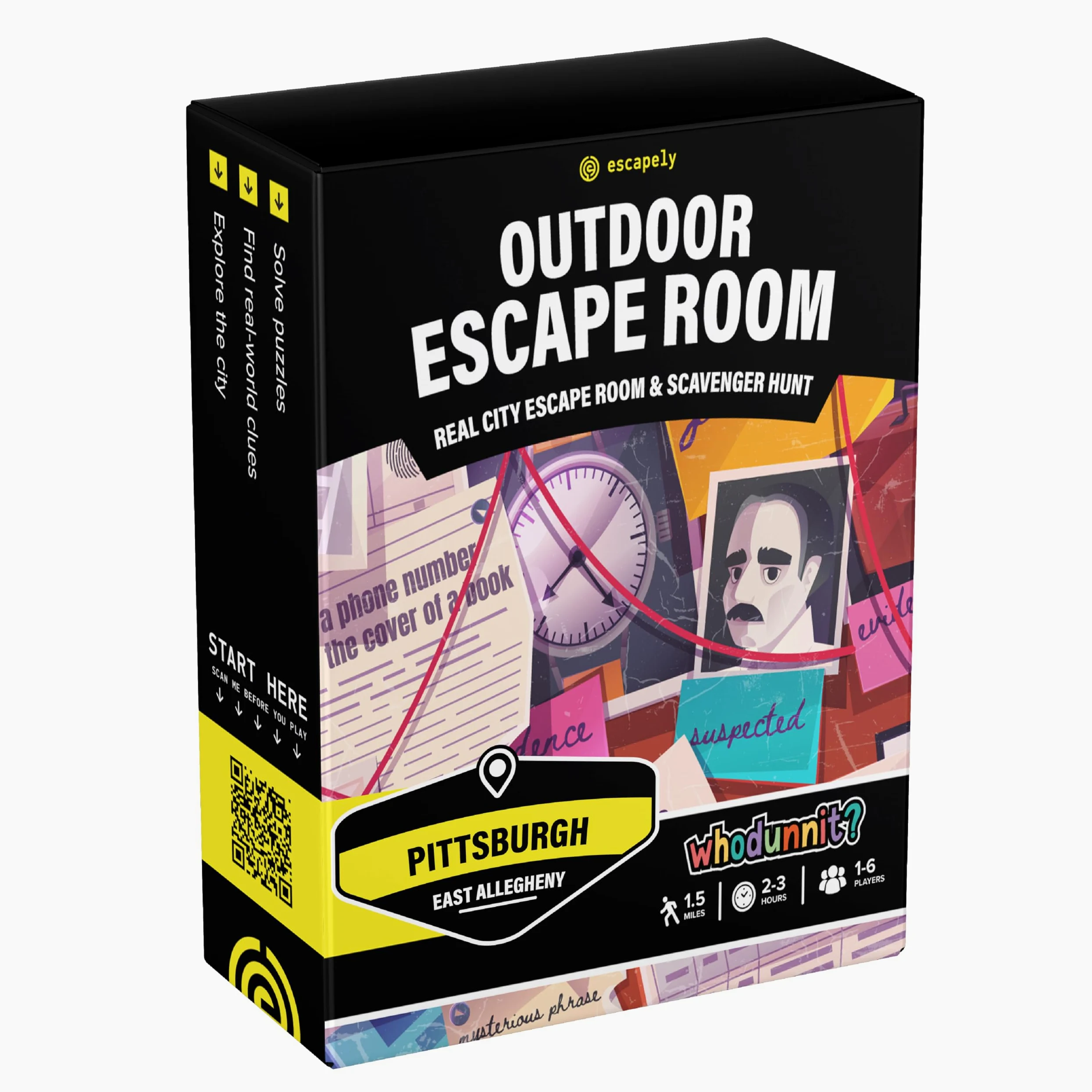 Outdoor Escape Room – Pittsburgh – East Allegheny I Escape The City I Multi-Player Mystery Hunt I Jeu de puzzle interactif pour votre ville
