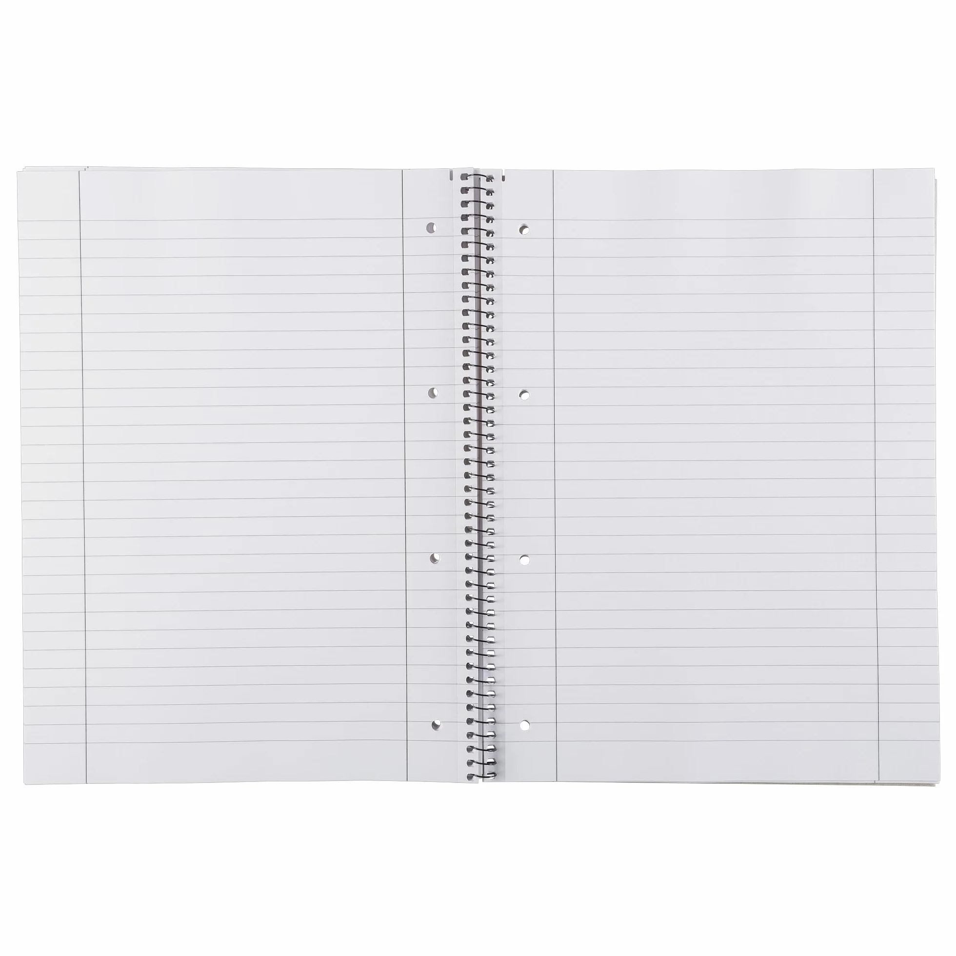 Idena Collegeblock A4 80 feuilles lignées double bord, bloc spirale 70g/m² 4 trous perforé