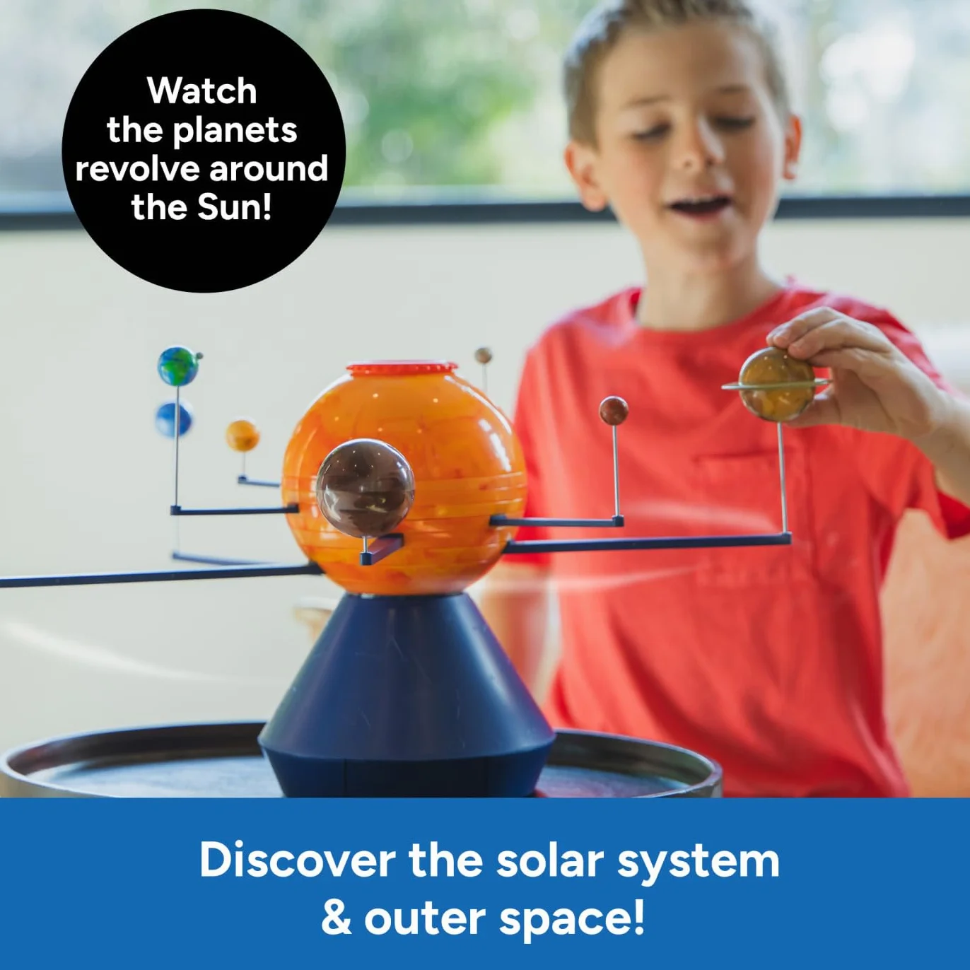 Learning Resources GeoSafari Système Solaire motorisé avec projecteur Apprentissage Astronomie Enfants 5+