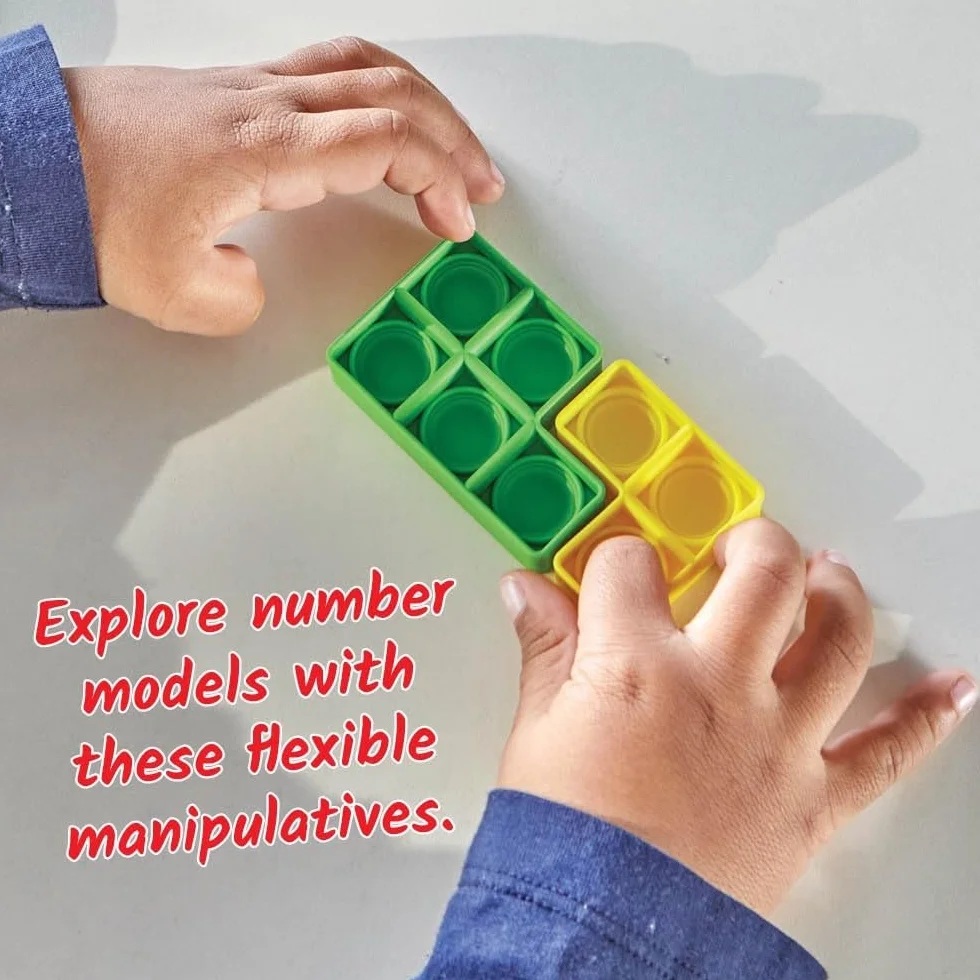 Learning Resources Popper Sensoriel à Bulles pour la Numératie Précoce, Jouet Multisensoriel de Compter, Addition et Soustraction, Cadeau 3-5 Ans