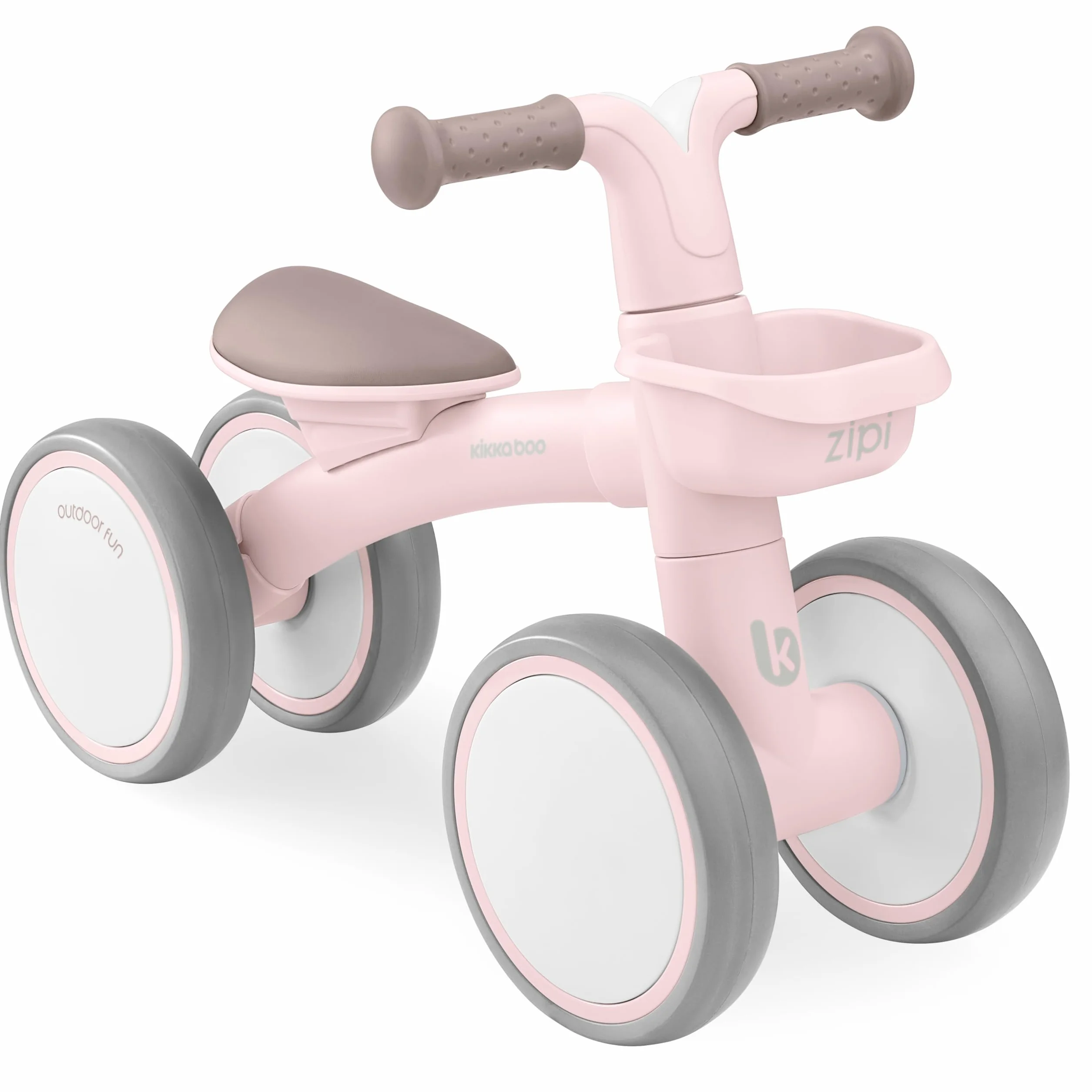 KikkaBoo Vélo sans pédales ZIPI, vélo d'équilibre bébé 1-3 Ans avec Panier réglable