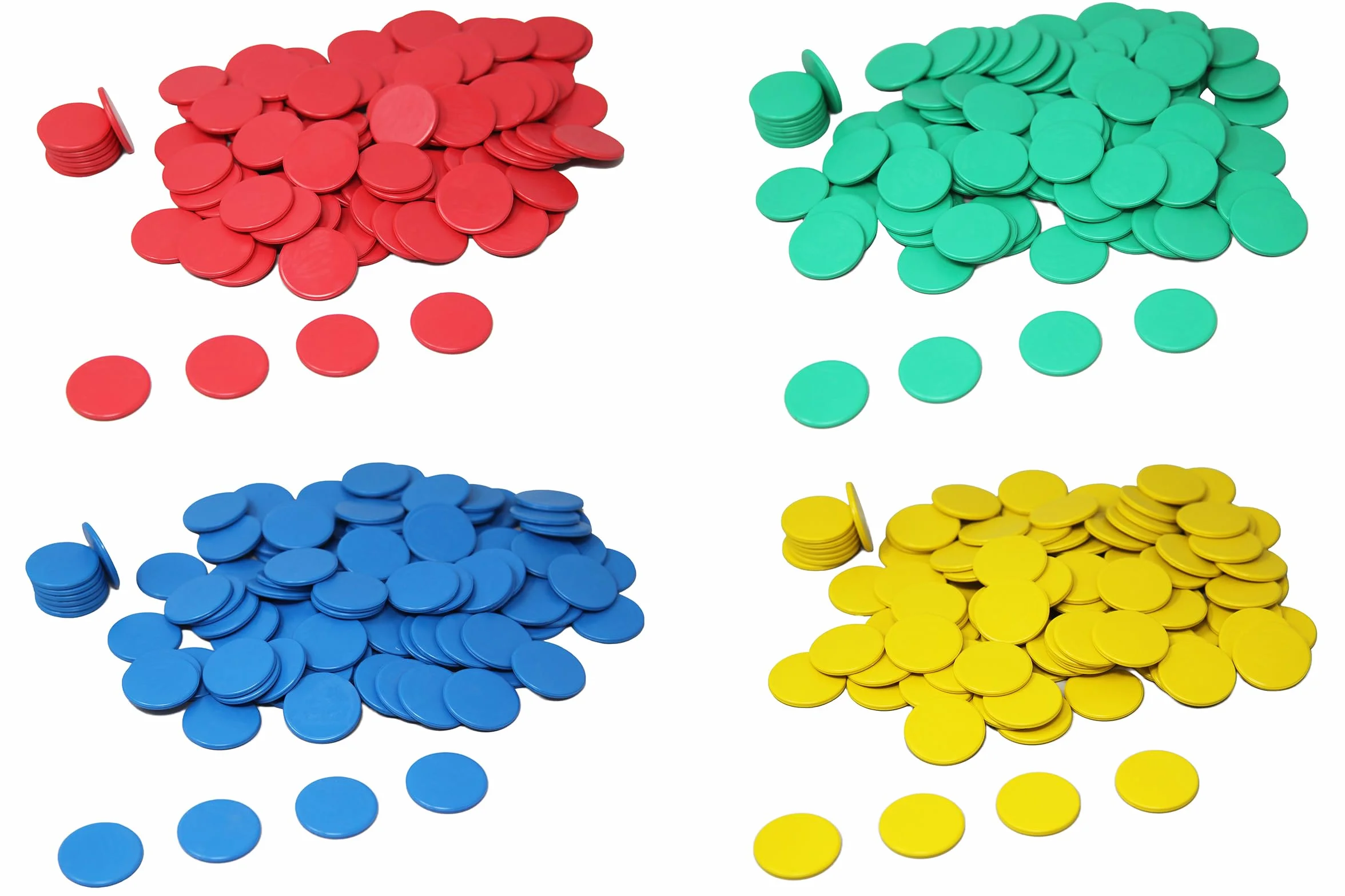 Jetons de Jeu Rouges 100 pièces RE-Plastic® Marker Tokens ø 25 mm