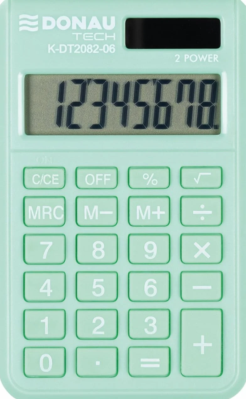 Calculatrice Donau Tech K-DT2082-06 8 Chiffres Racine Carrée 97 x 60 x 10 mm Vert