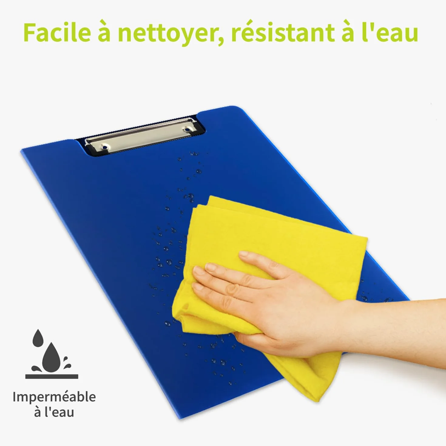 ACROPAQ Porte-Bloc à Rabat A4 Bleu Foncé en PP durable