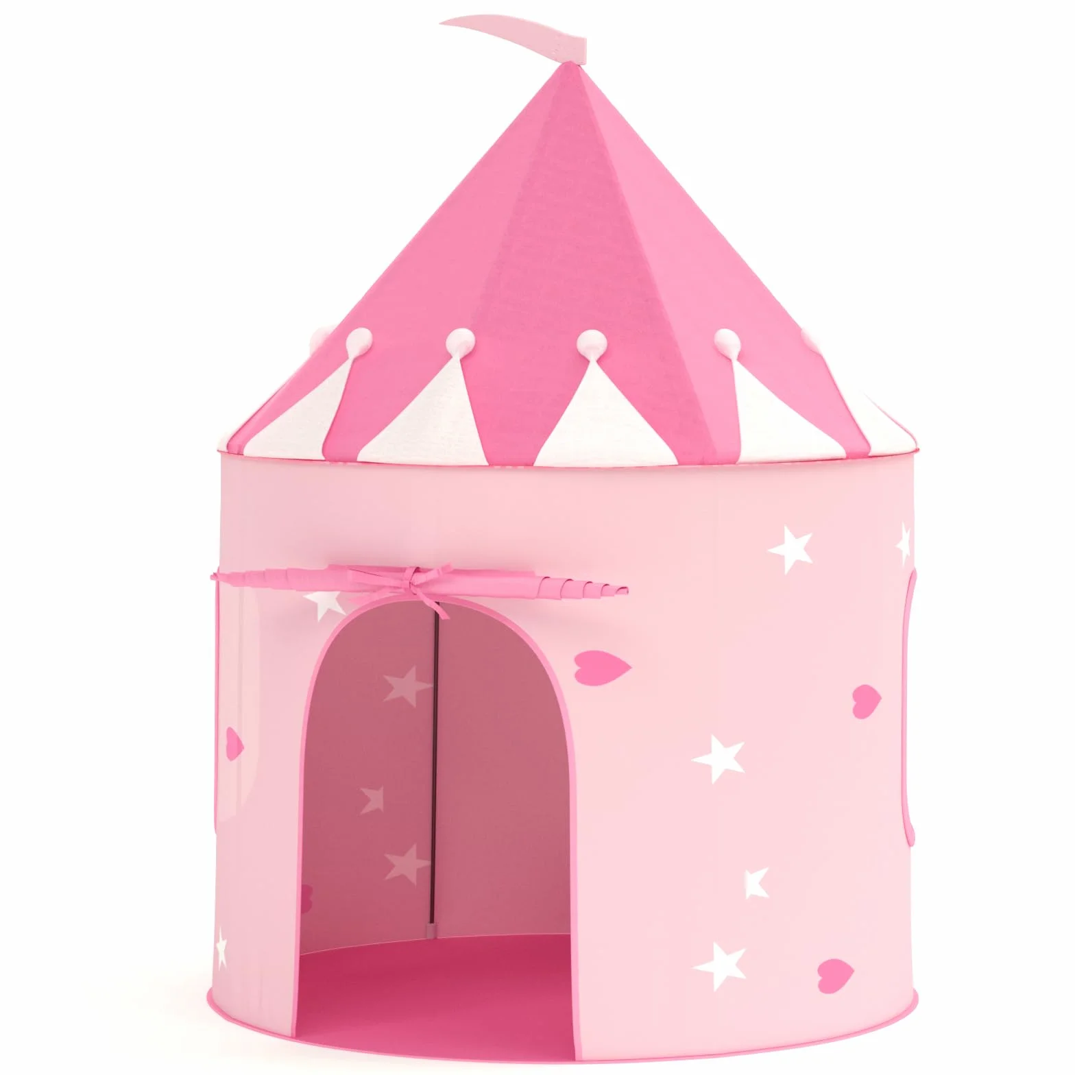 KORIMEFA Tipi Enfant Tente de Jeu Pop-up Portable Cabane Intérieur Exterieur Rose