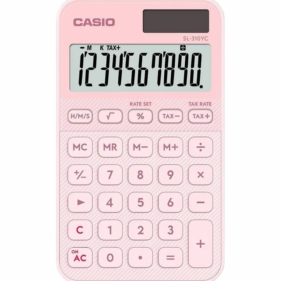 CASIO SL-310YC Calculatrice de Poche Rose Clair