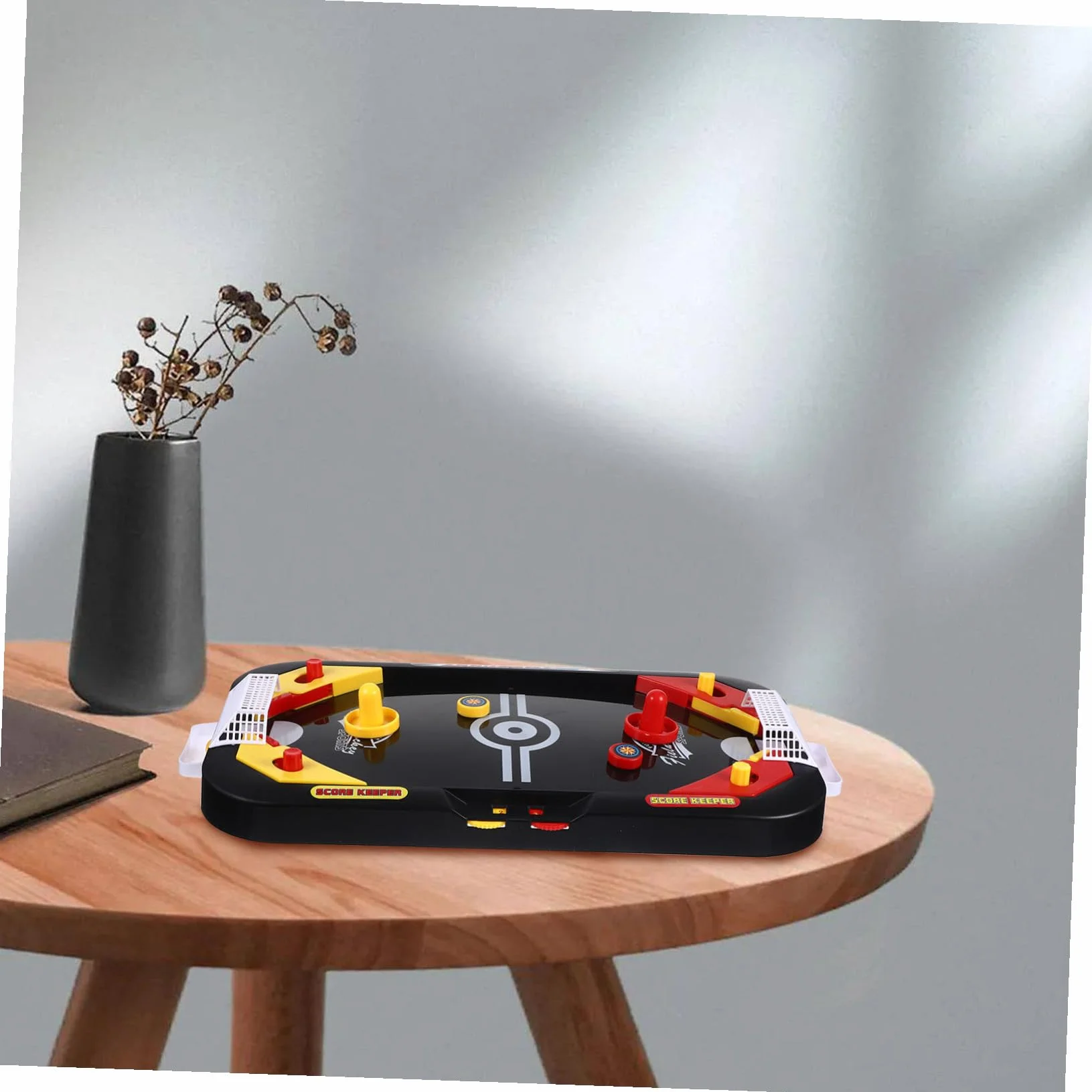 Stobaza Mini Hockey sur Glace de Table Éducatif Noir pour Enfants
