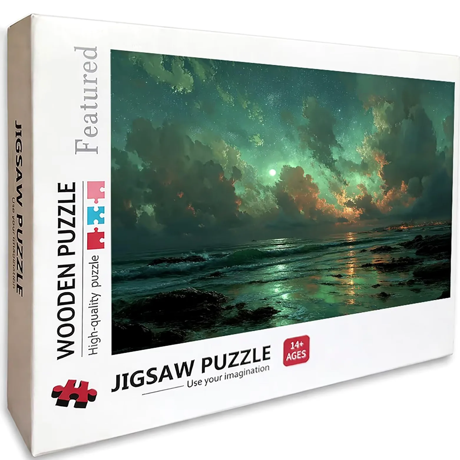 Ciel éToilé Puzzle 4000 pièces Adultes, Puzzle Bois 141x87cm, Adultes Jeu éducatif Défi énigme avec Une Boîte d'emballage Exquise, Jeu Relaxant Détente Collection, Cadeau Fille, (Flots) 7-5581
