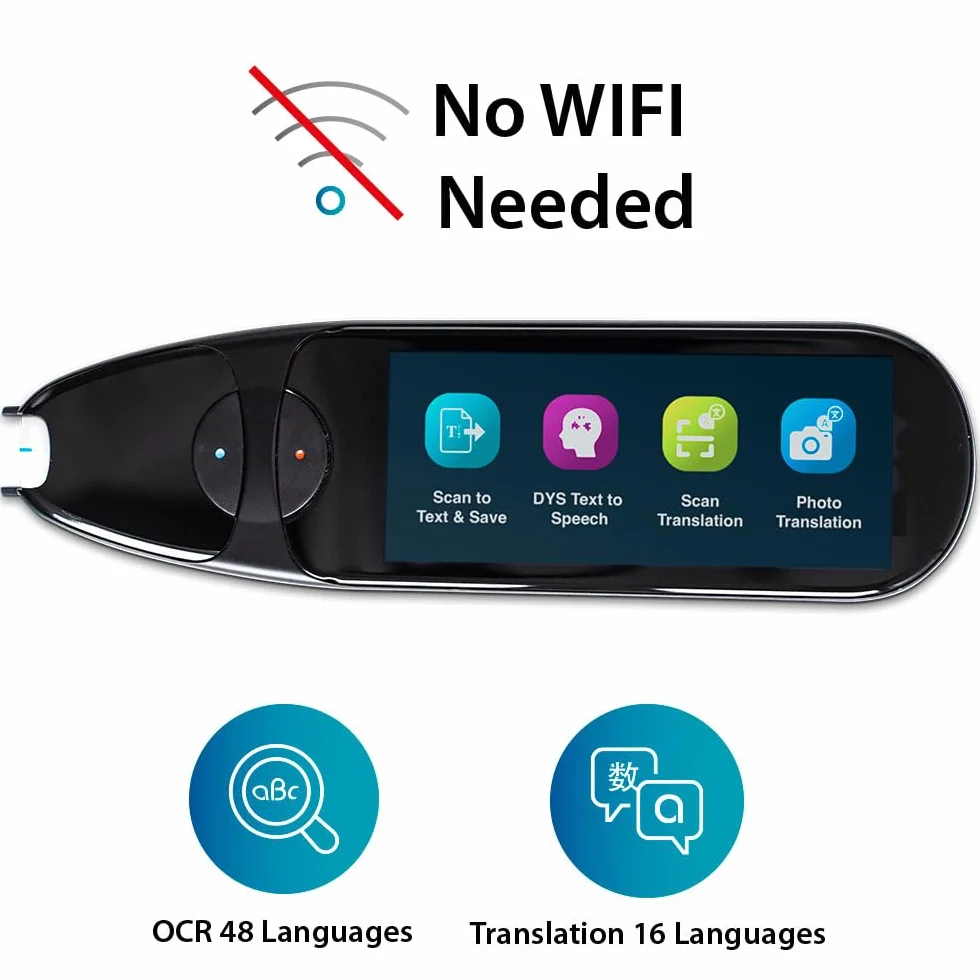 IRISPen Air 8 Stylo Traducteur et Scanner Noir 48 Langues Offline avec Lecture Audio Readiris PDF