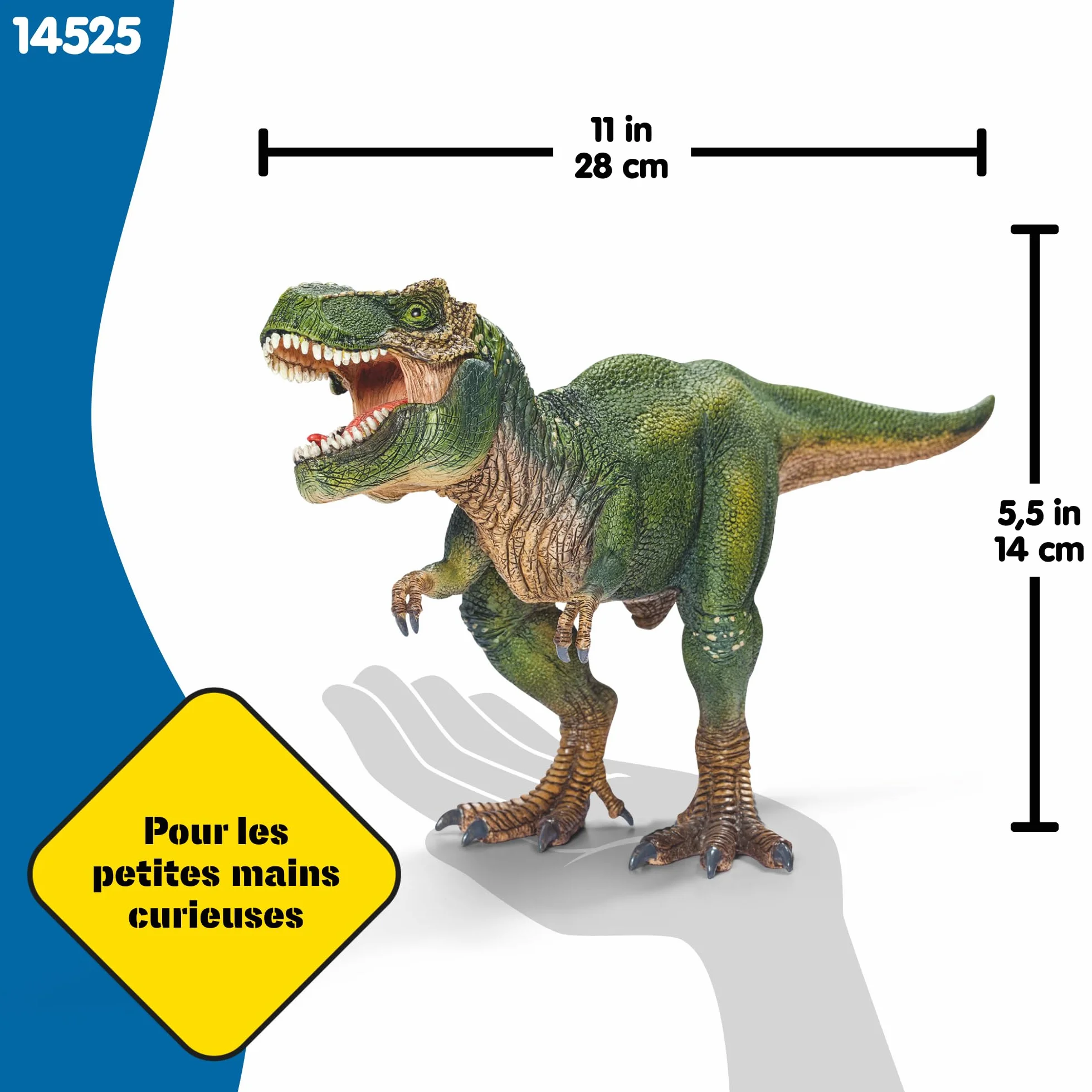 Schleich Dinosaure Tyrannosaurus Rex 14525 Figurine réaliste mâchoire Mobile Jouet dès 3 Ans 28 x 10 x 14 cm