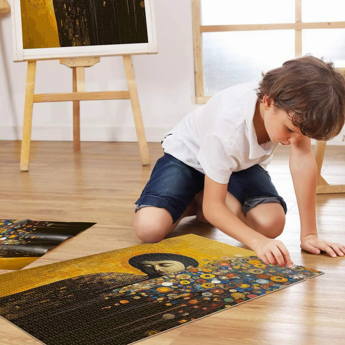 Puzzle Adulte 2000 pièces Bouddha présent Aidez Le Cerveau à exercer des Jouets addictifs pour cultiver la Patience Une œuvre d'art 70x100cm