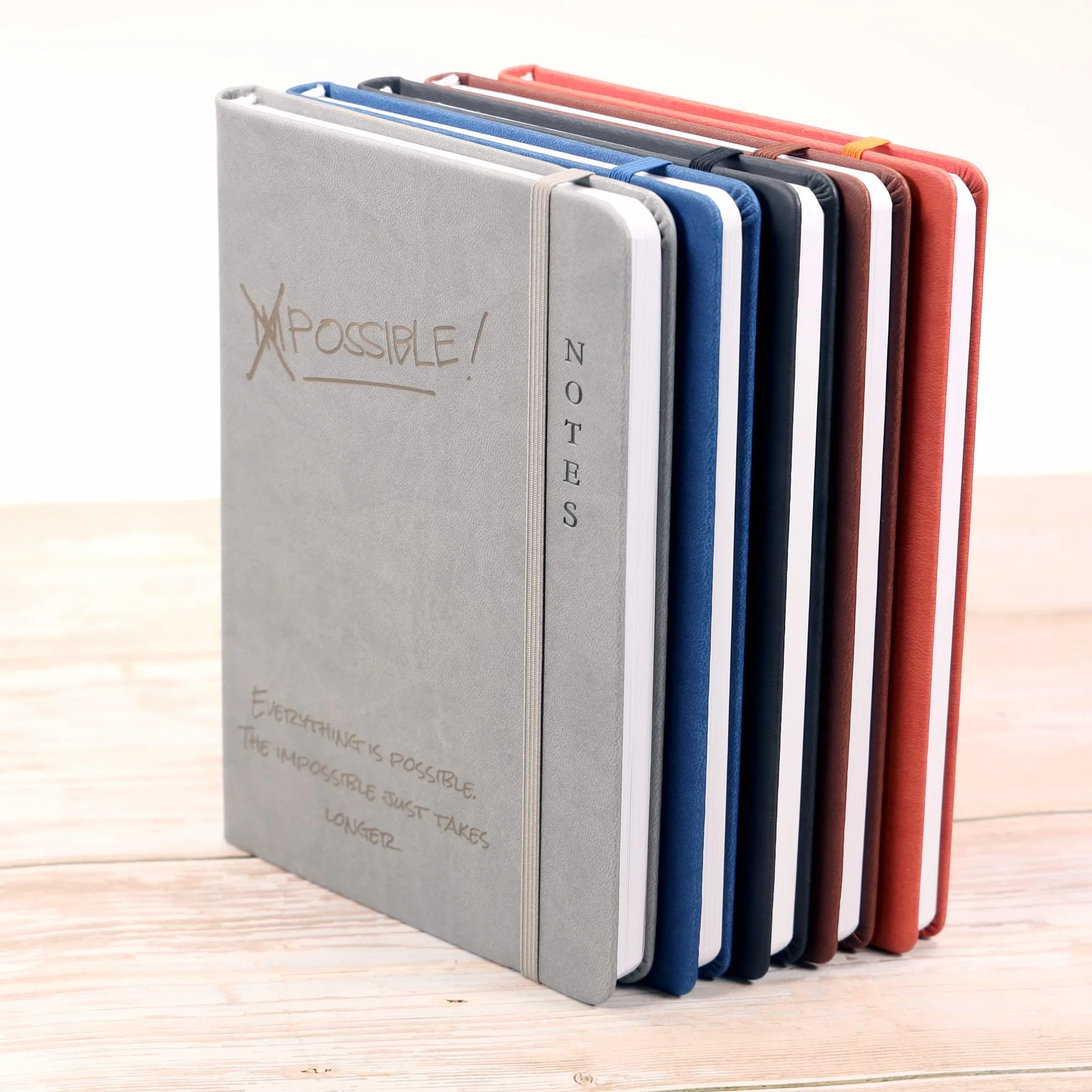 Carnet à couverture rigide personnalisé A5 Noir | Idée cadeau gravée au laser