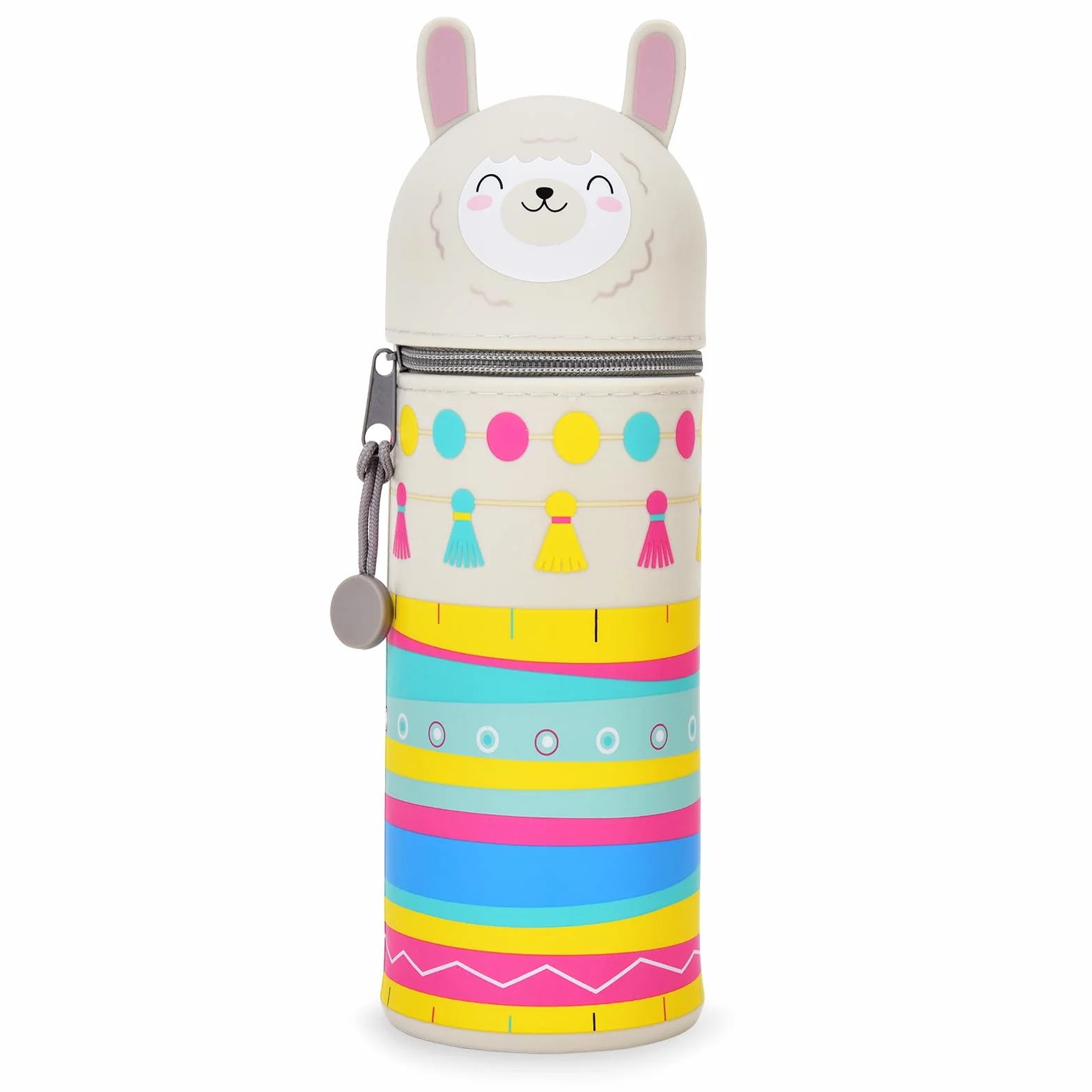 Trousse en silicone souple 2 en 1 Kawaii LAMA, porte-stylo de bureau, hauteur 18,5 cm