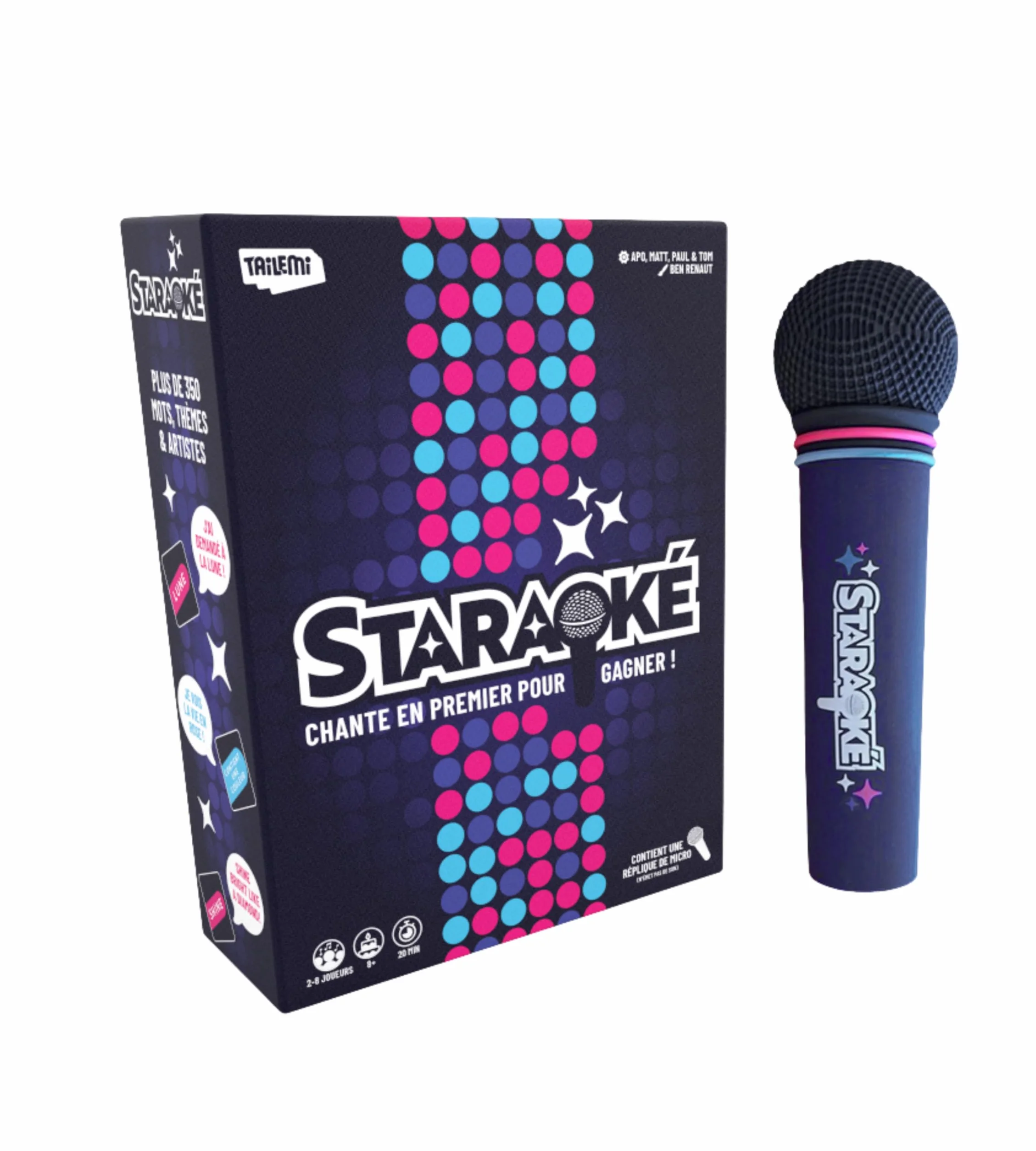 STARAOKÉ Jeu de société Musical drôle - Jeu d'Ambiance 2 à 8 Joueurs 350 Cartes Dès 8 Ans