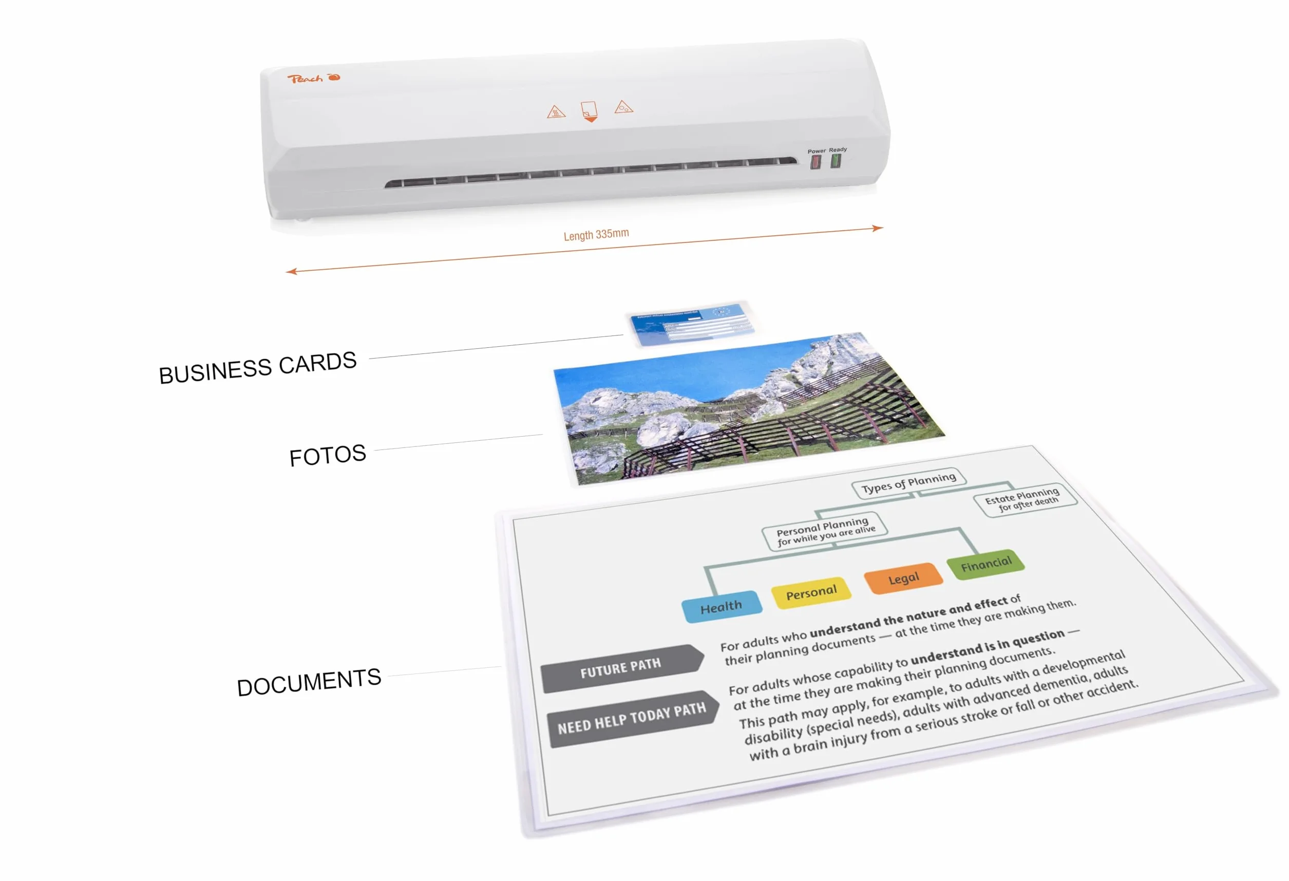 Peach PL707P Plastifieuse DIN A4 200 films plastification