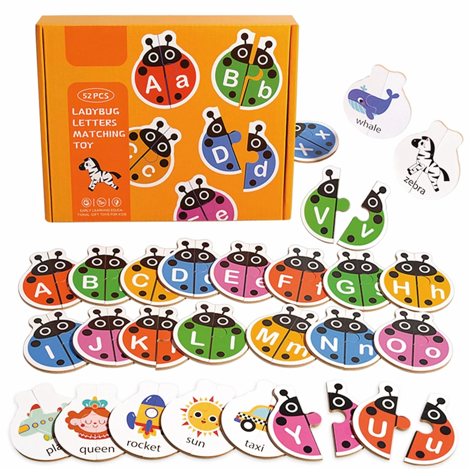 Jouet Montessori Alphabet 3-6 Ans Motricité Fine Éducatif Cadeau Fille Garçon