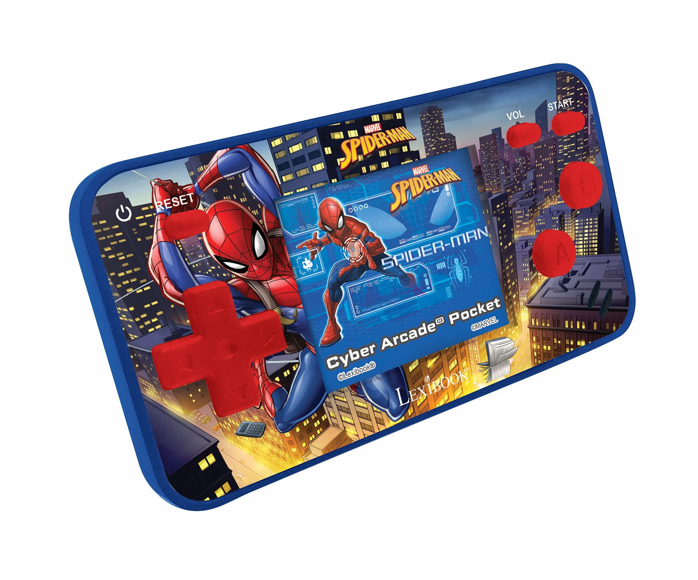 Lexibook Spider-Man Console de Jeux Portable Cyber Arcade Pocket 150 Jeux écran LCD Rouge Bleu