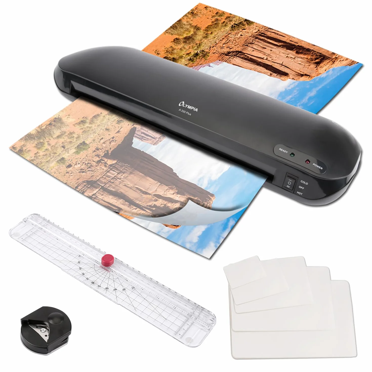Olympia A 330 Plus Plastifieuse 4 en 1 Noir