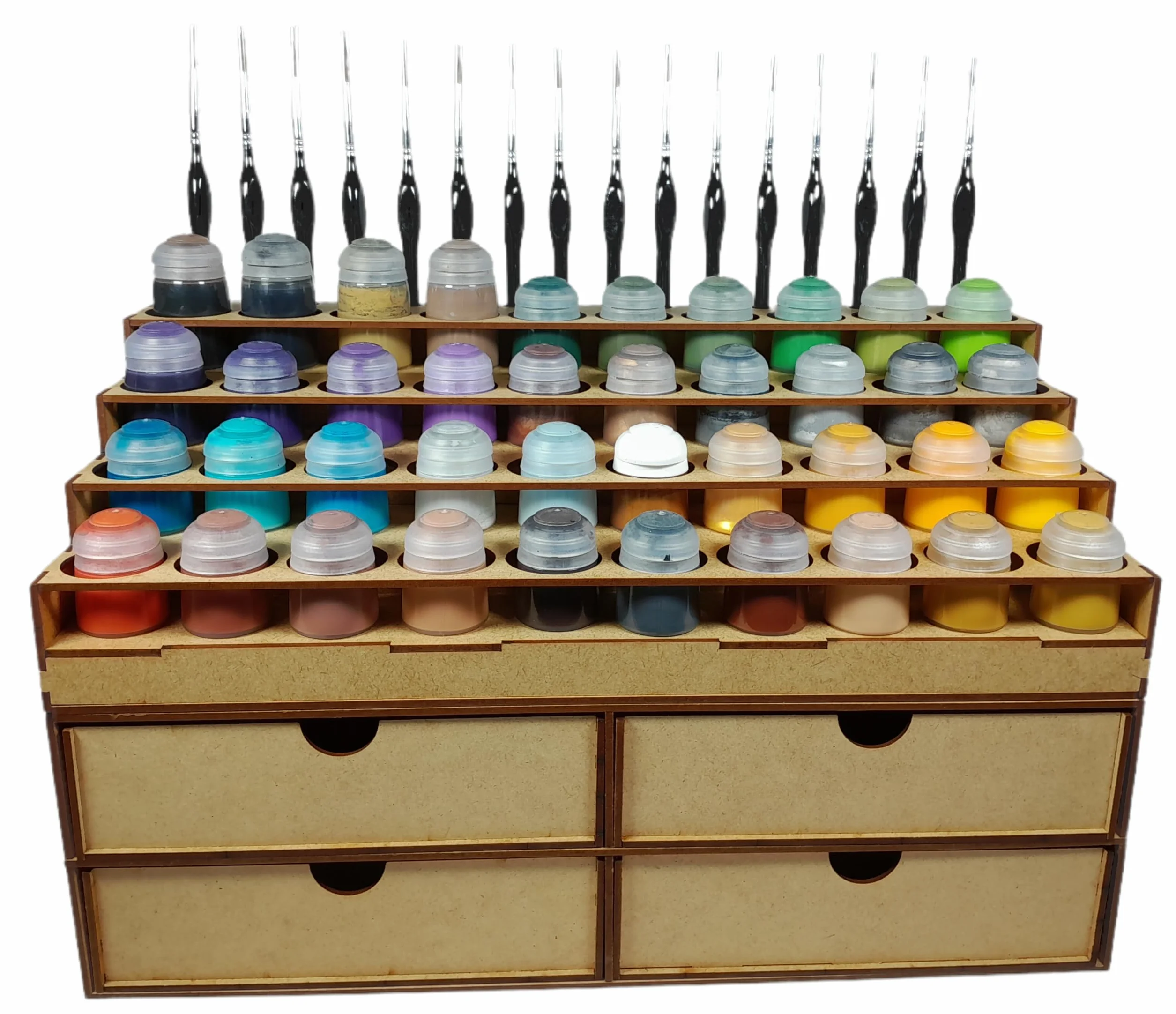 Rangement Peintures Citadel 40 Pots 16 Pinceaux 4 Grands Tiroirs Support Peinture Warhammer 40K