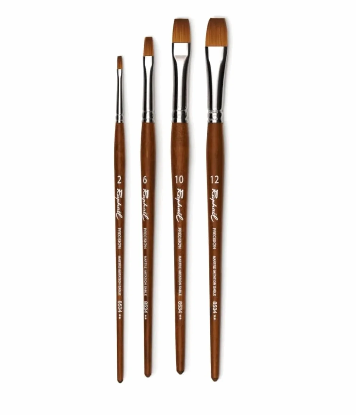 Raphael ESPACE BEAUX ARTS Pinceau PLAT Série 8534 MARTRE IMTATION Sable set 4 pcs