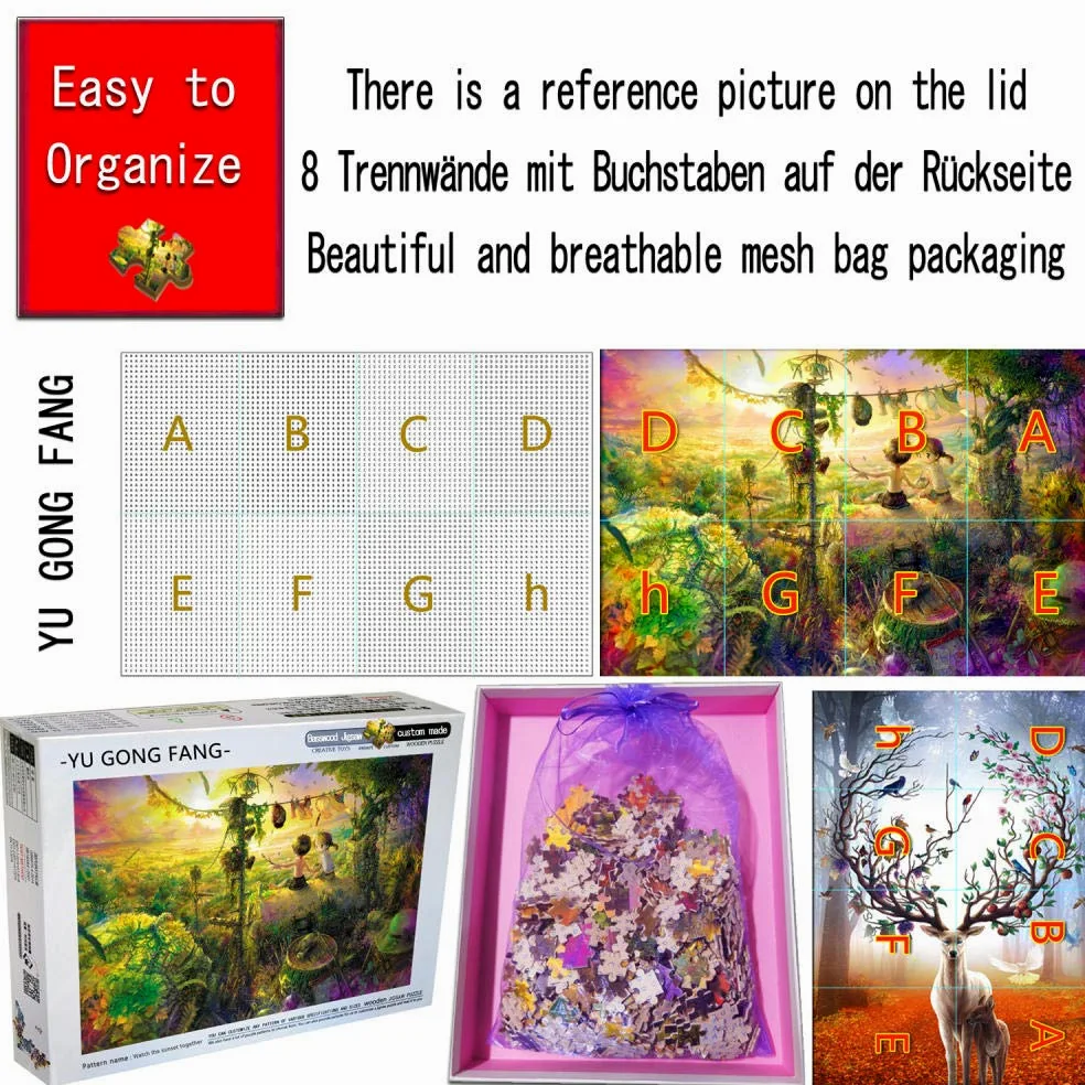 Puzzle adulte de 2000 pièces - Puzzle adulte de 2000 pièces - Grand jeu de puzzle pour enfant (baiser de couple)