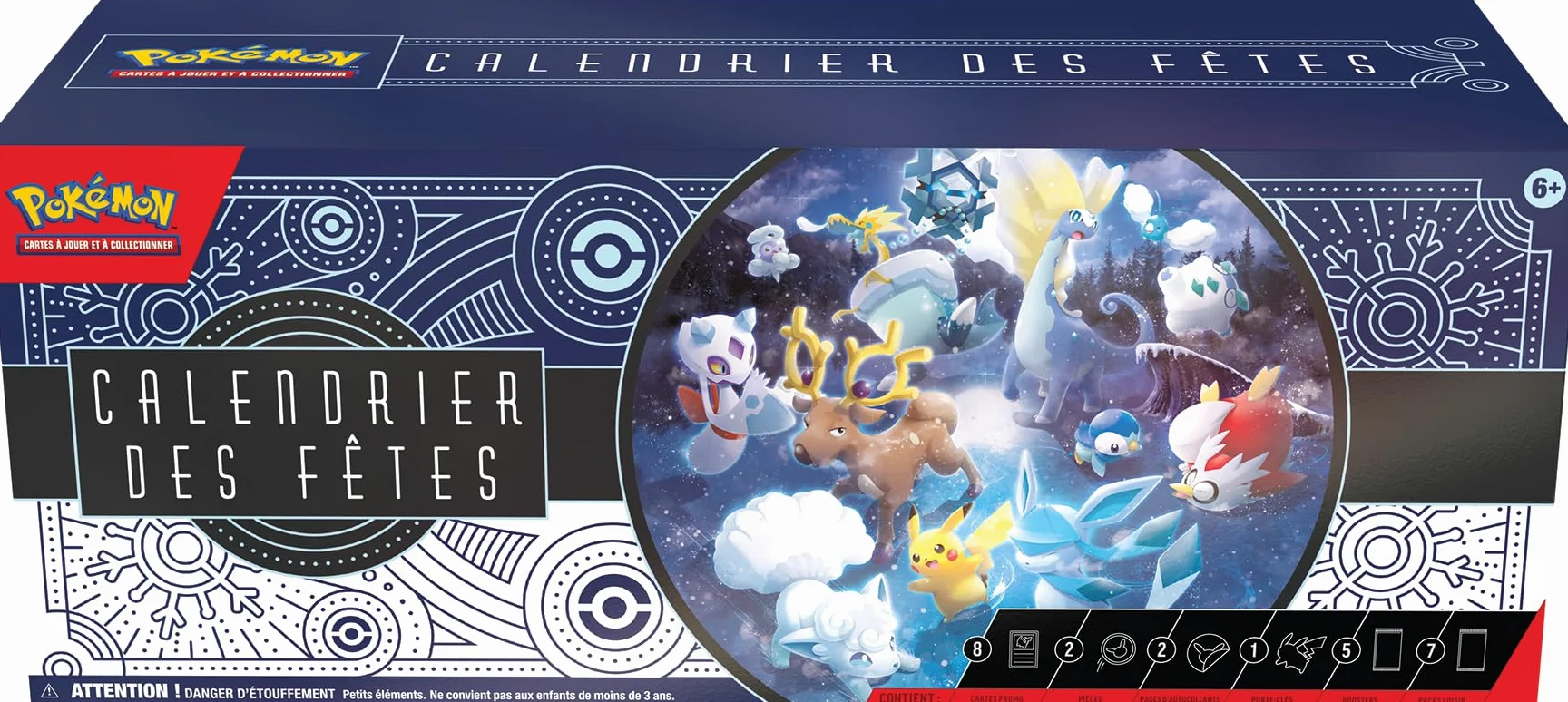 Pokémon - Calendrier des fêtes 2023 - Jeux de société - Cartes à jouer et à collectionner - A partir de 6 ans - Version française