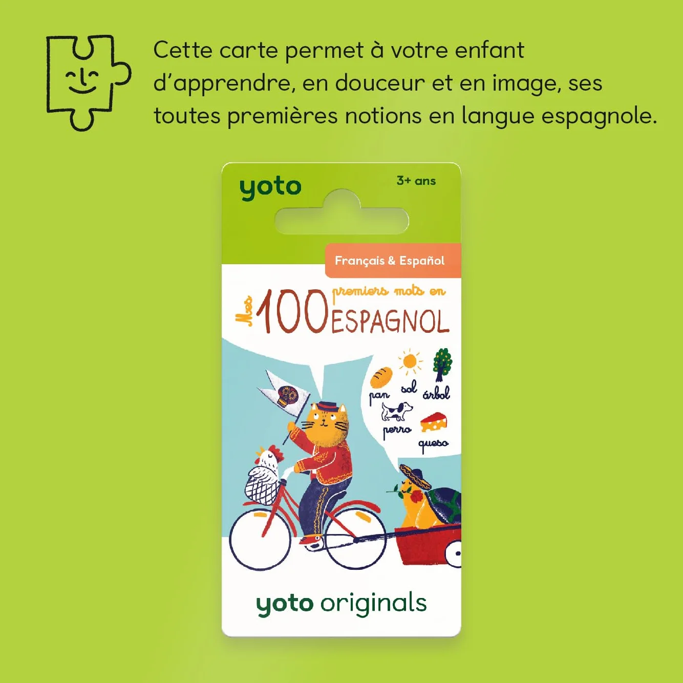 Yoto Mes 100 Premiers Mots en Espagnol Livre Audio Enfants 3-14 Ans