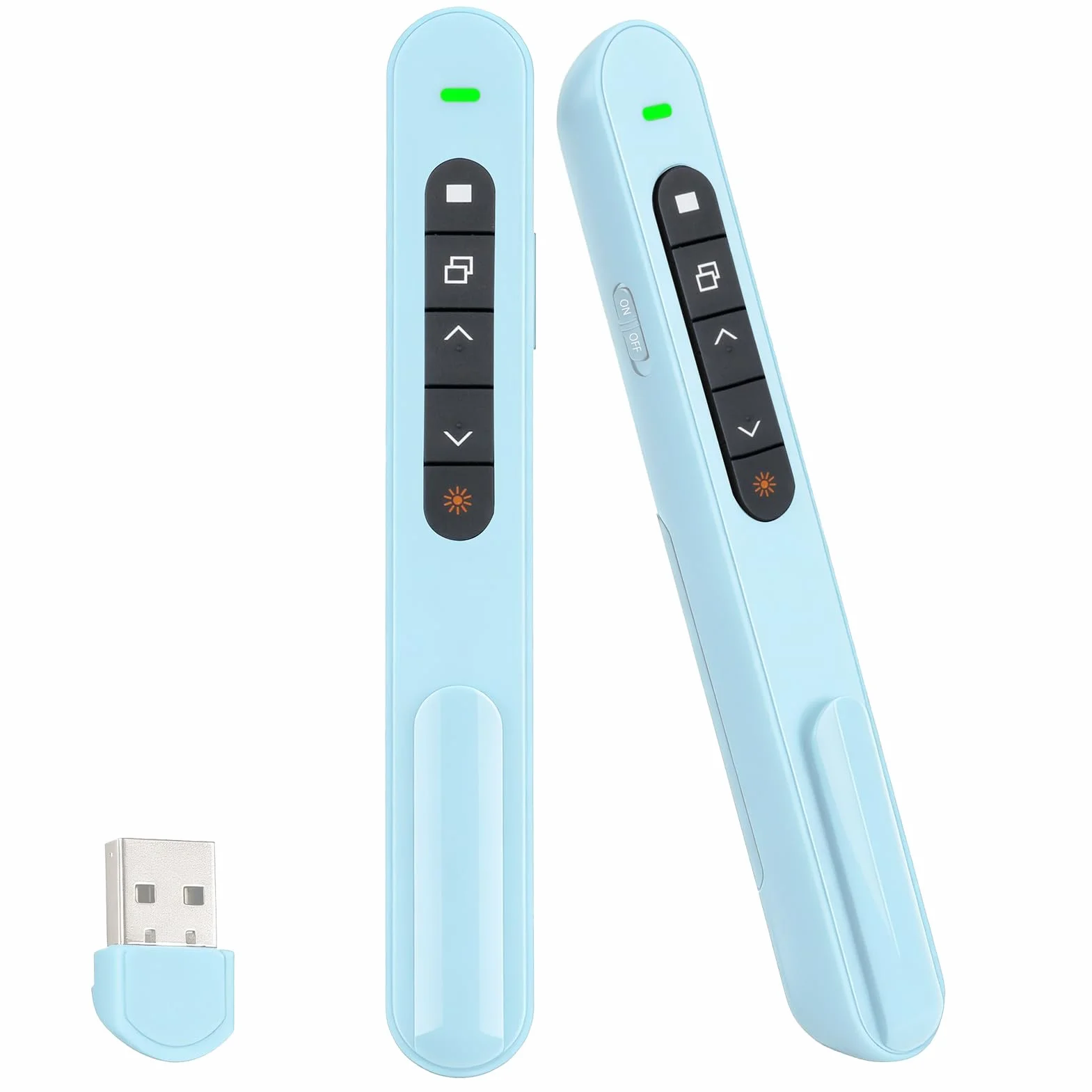 Télécommande Présentation sans Fil 2.4 GHz 100M Pointeur Bluetooth pour PowerPoint PC