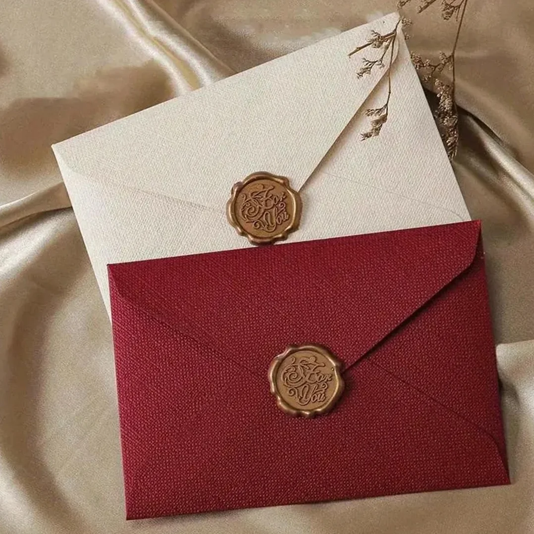 Ensemble de Papeterie Vintage 38 Pièces avec Enveloppes Papier Lettre Kraft et Autocollants Sceau en Cire