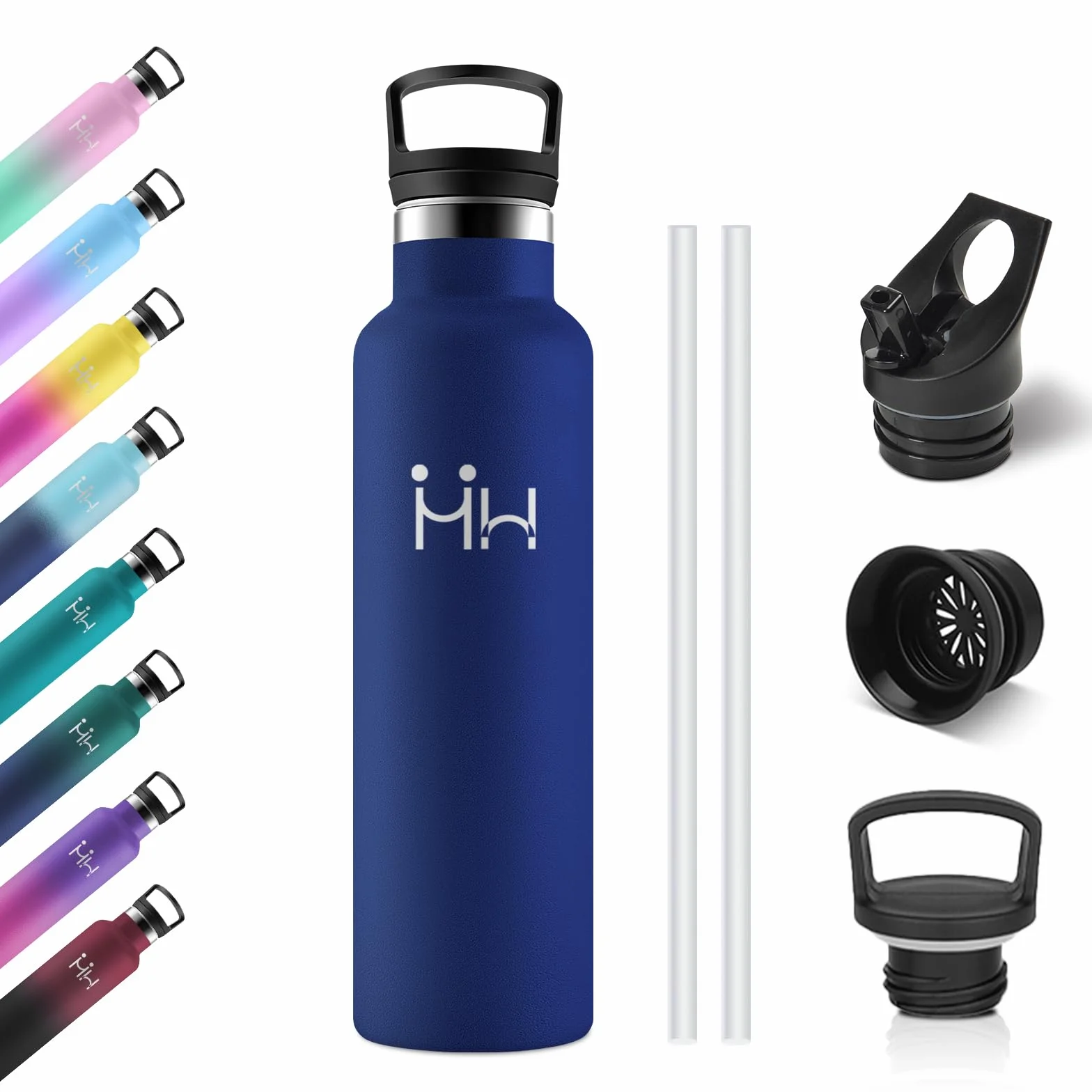 Gourde Isotherme 750ml Acier Inoxydable Bouteille d'Eau sans BPA Réutilisable