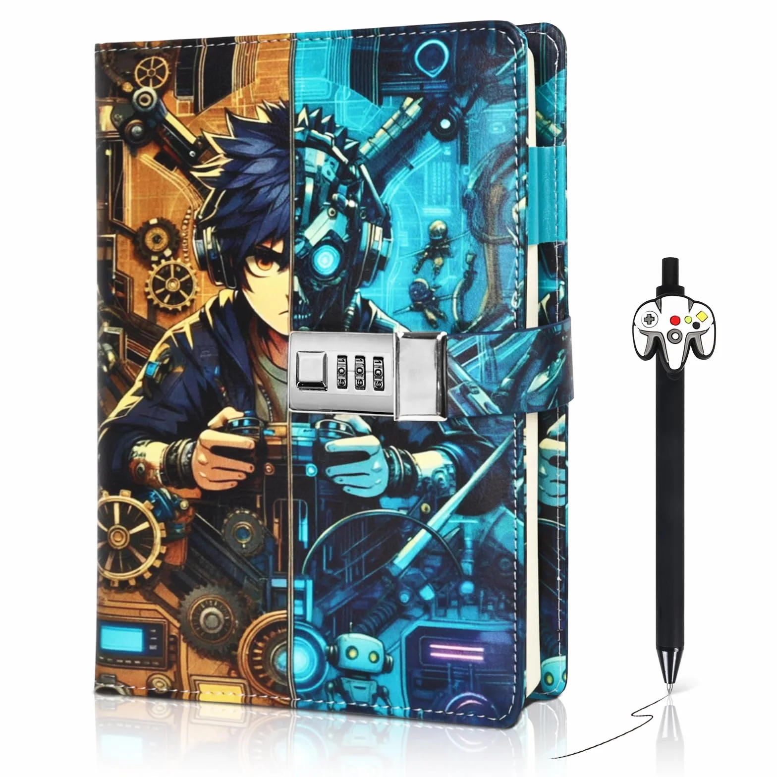 Journal Intime Garçon avec Cadenas Carnet Secret Cadeau pour Garçons 6-16 ans
