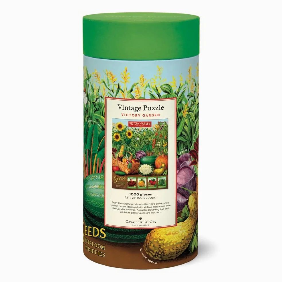 Cavallini 1000 Piece Puzzle, Vintage Victory Garden (PZL/VG)