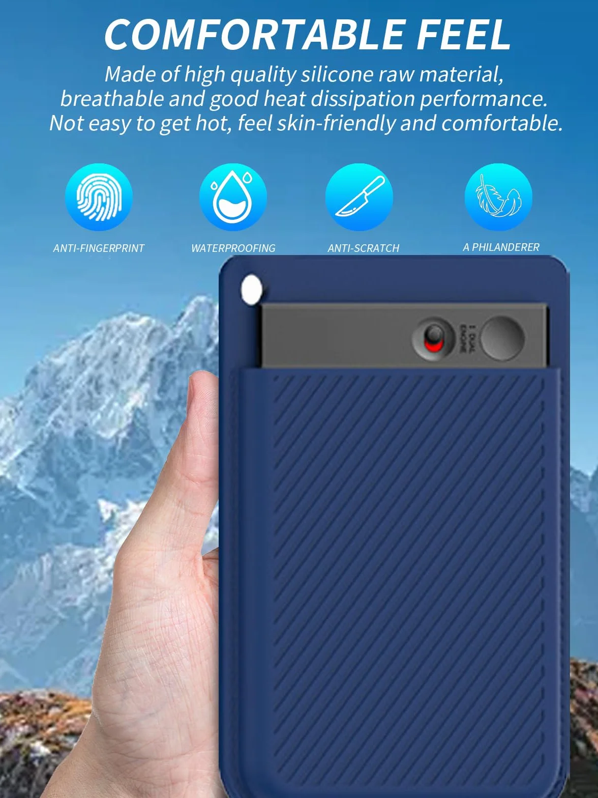 Étui pour enregistreur vocal PLAUD Note AI, lavable, protection antichute, bleu