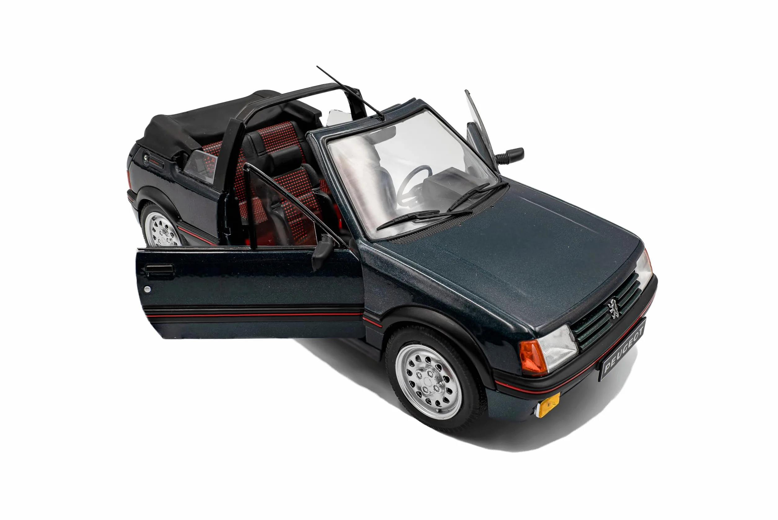 Solido Peugeot 205 CTI Roland-Garros Cabrio Diecast 1:18 Vert Métallique