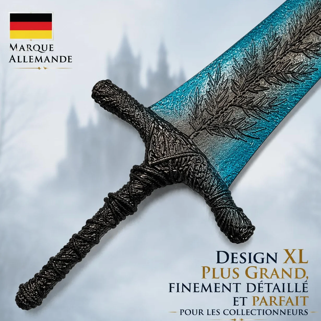 Elden Ring Dark Moon Greatsword XL Ouvre-lettre Support Cadeau Fan Collectionneur