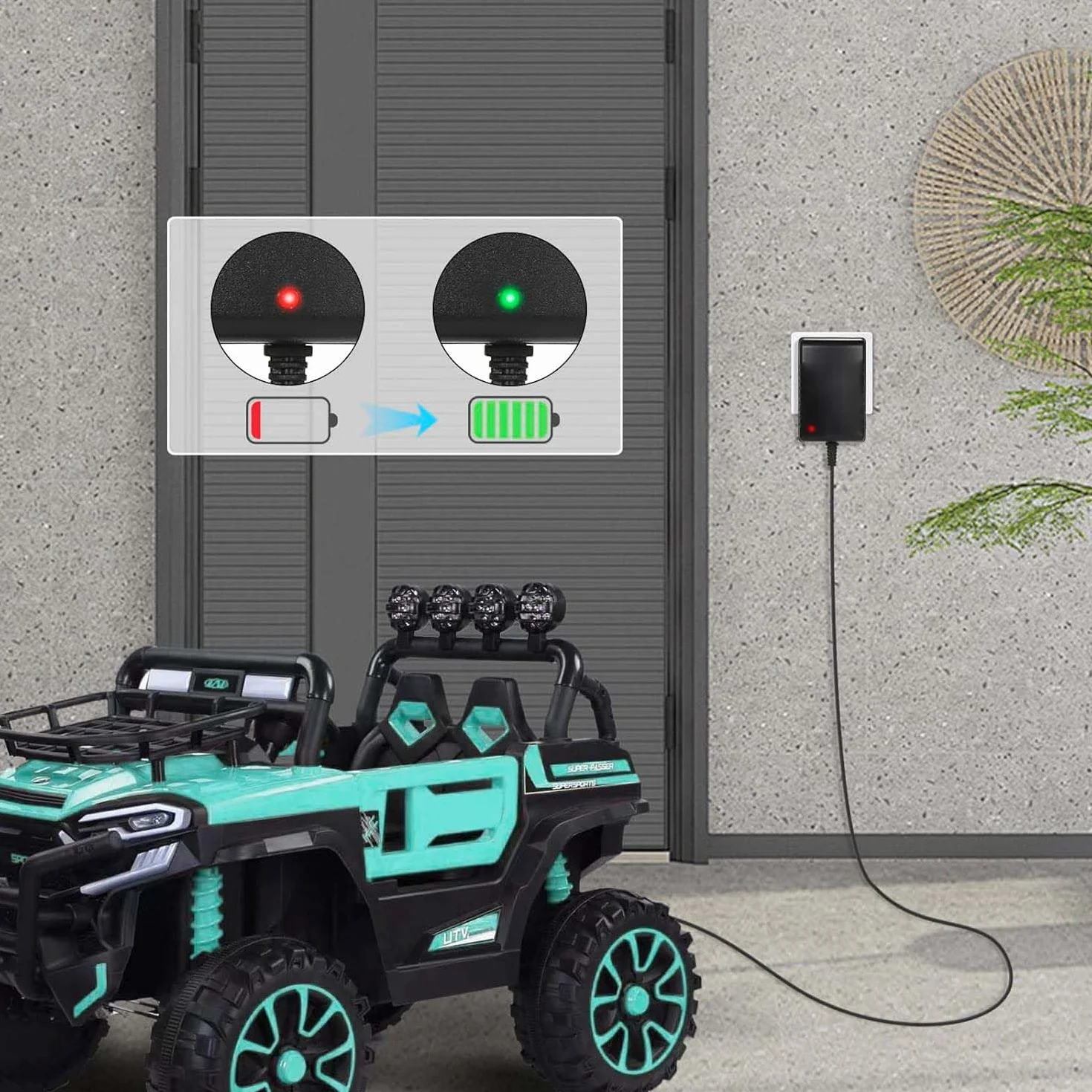Chargeur 12V 1A pour Voiture électrique d'enfant Connecteur 5,5 mm x 2,1 mm