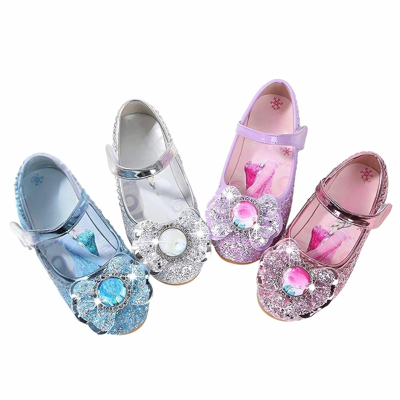 Chaussures Princesse Elsa Filles Baskets Paillettes Enfants Costume Fête Cosplay Mariage