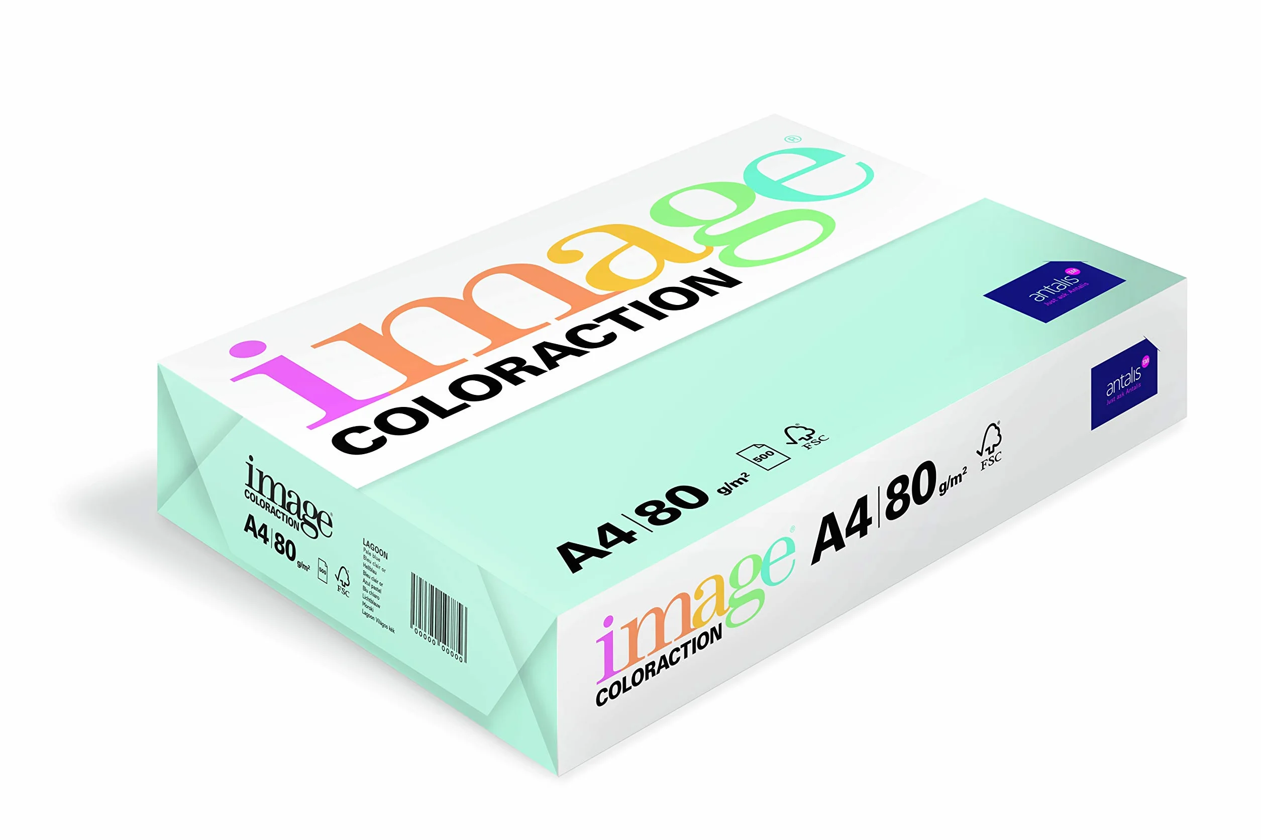 Papier de couleur Bleu clair Lagoon 80 g/m² A4 Ramette 500 feuilles