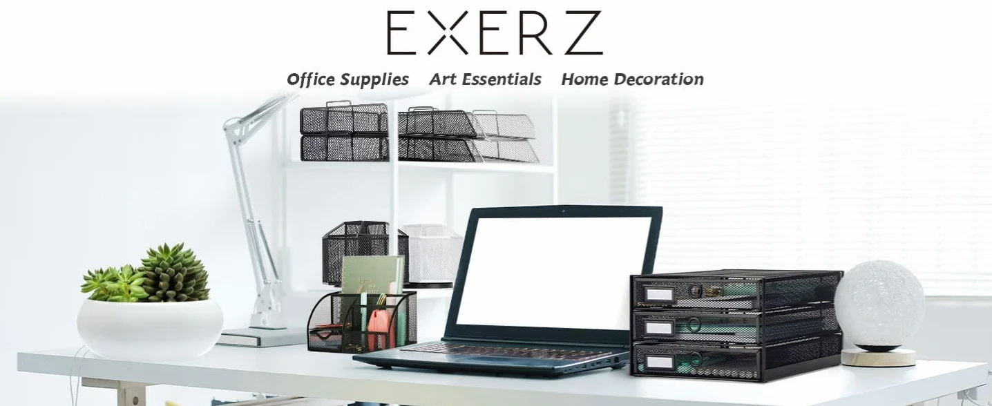 Exerz Organiseur maillé 3 tiroirs Bureau Noir