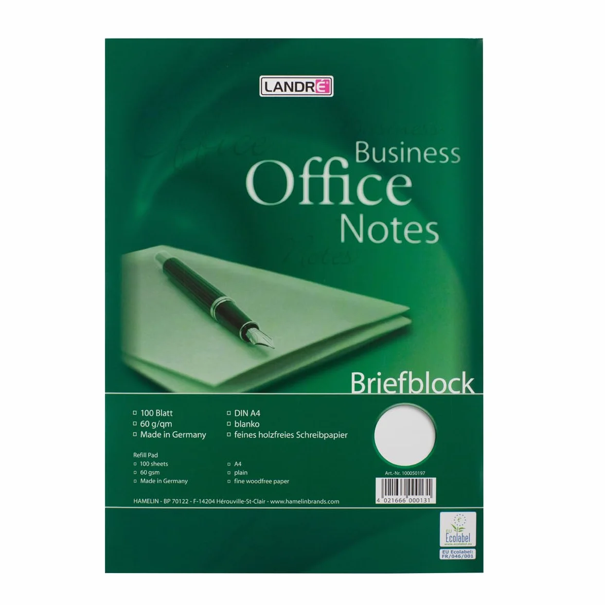 Landre Papier A4 80 g/m² Lot de 5 blocs de 100 feuilles
