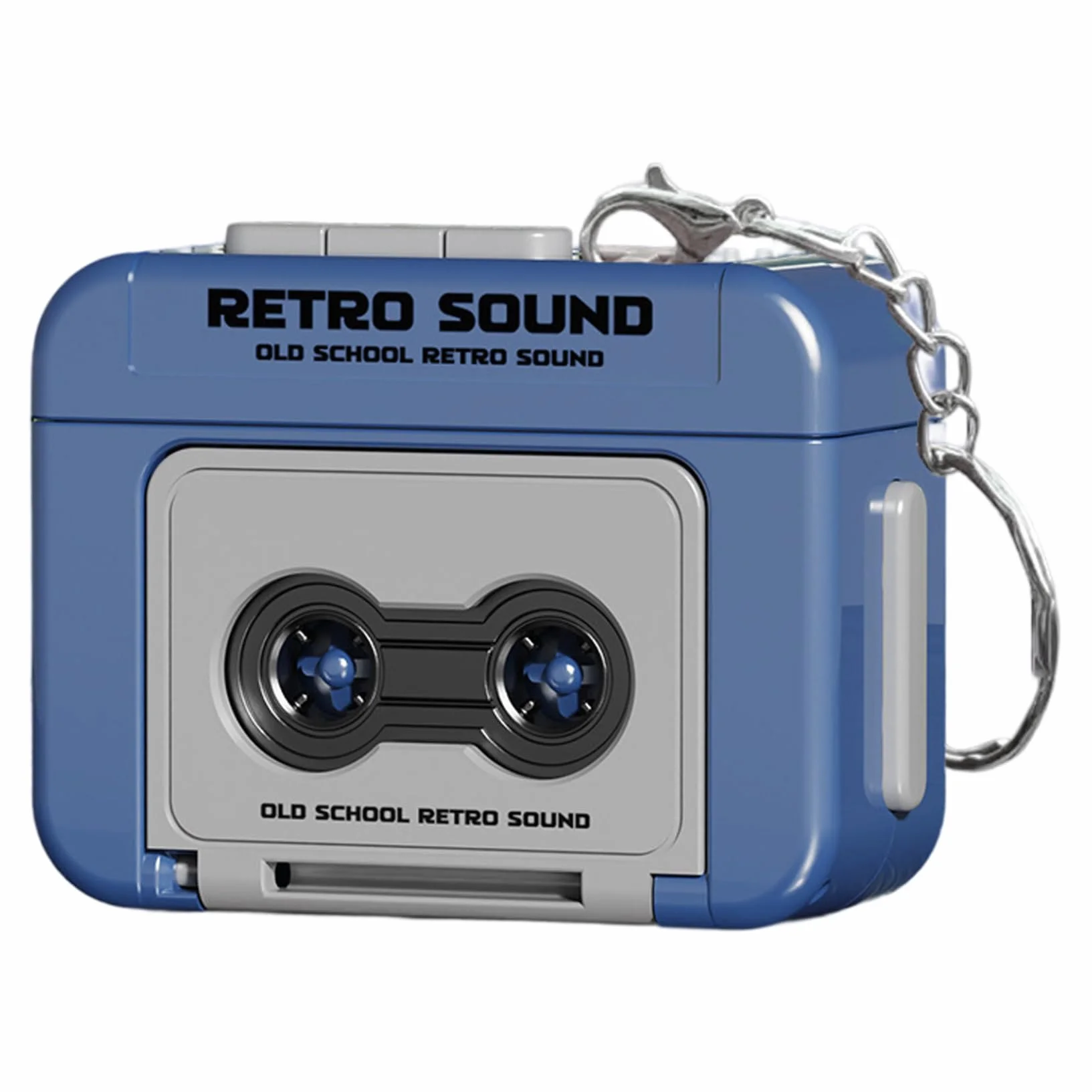 Retro Mini Cassette magnétique clés avec Musique, Lecteur microcassette enregistrable Haut-Parleur intégré pour Sacs à Dos