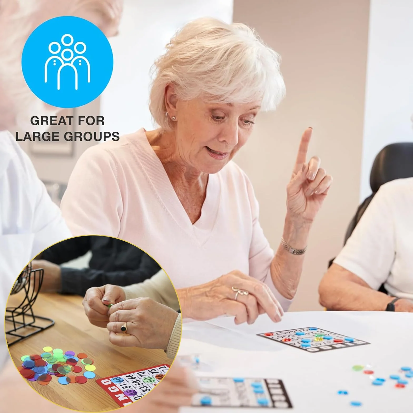 Jetons Loto Méga Pack 500 Multicolores Transparents