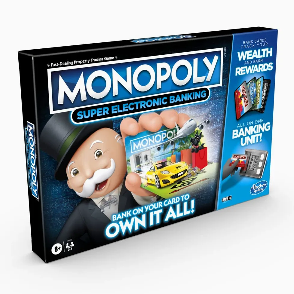 Monopoly Ultimate Rewards Board Game; Electronic Banking Unit; Choose Your Rewards; Cashless Gameplay; Tap Technology; for Ages 8 and Up