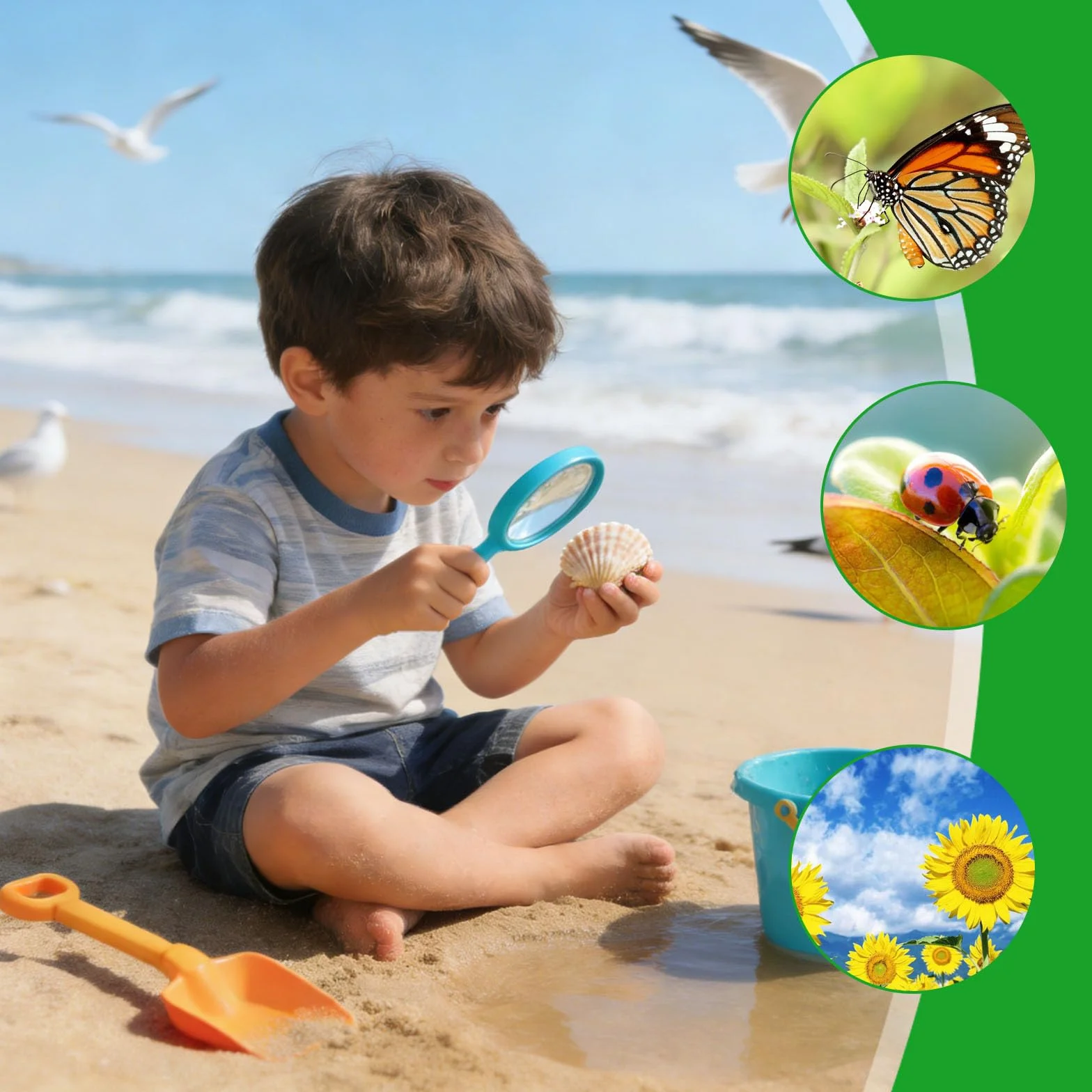 Lot de 8 Loupe pour Enfant Observer Insectes Plantes Cadeau Éducatif