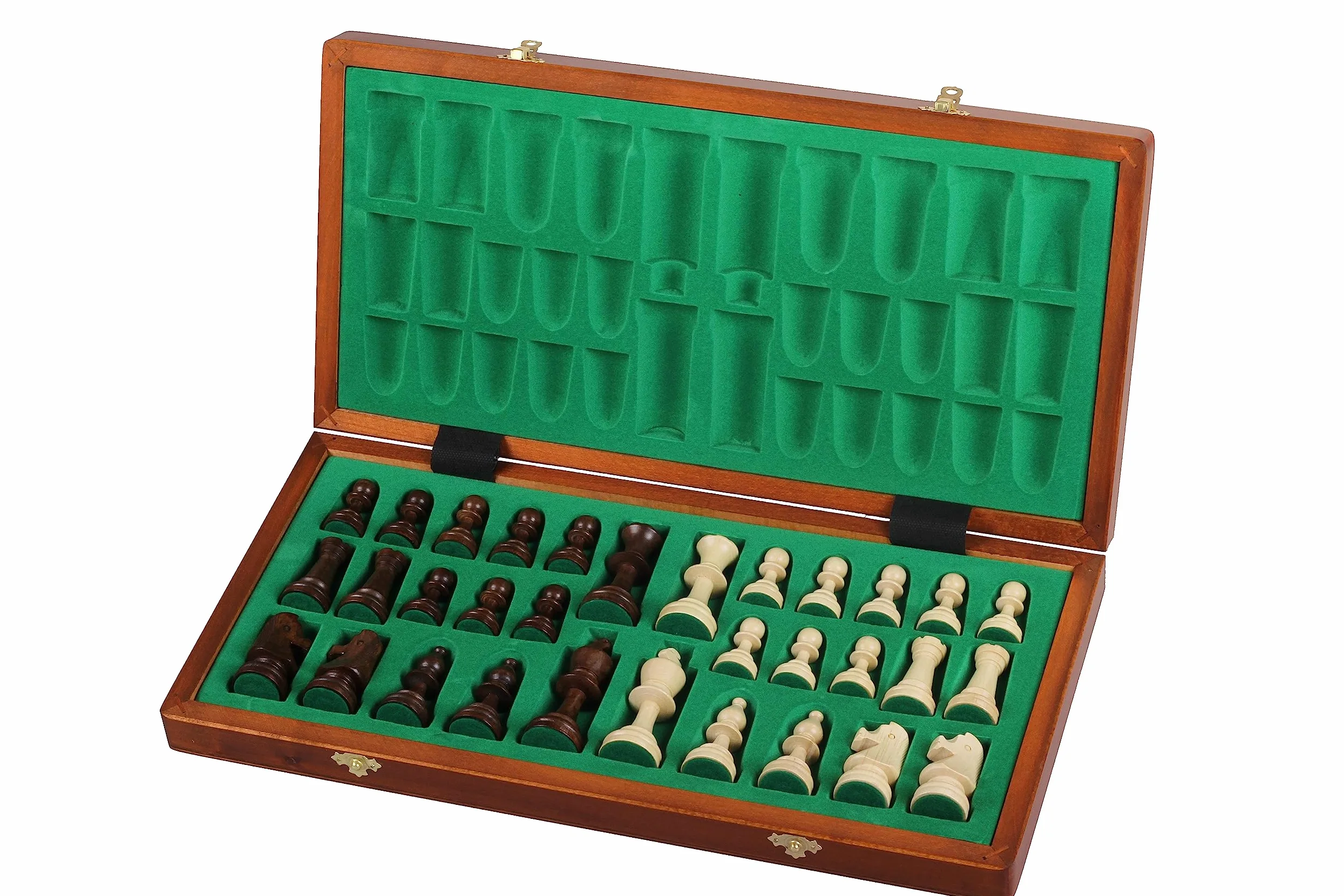 Sunrise Chess | Tournoi d’échecs | Numéro 5 | Jeu d’échecs Professionnel | Fabriqué en Bois | Durable | Nombres pondérés | Marqueterie de Carton | Cassette avec Compartiments