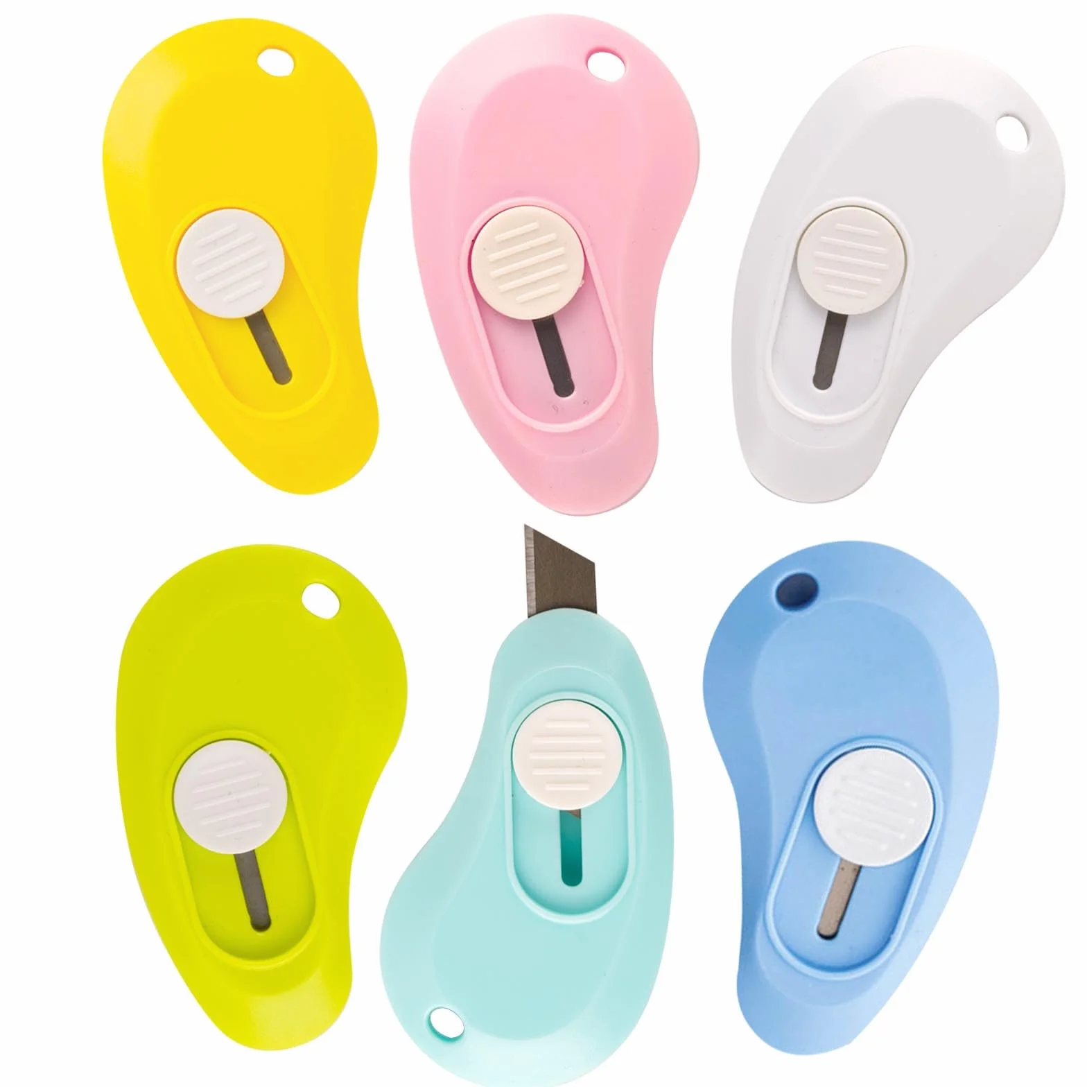 Mini Couteau Artistique Télescopique Lot de 6 - Ouverture de Lettres Découpe Papier