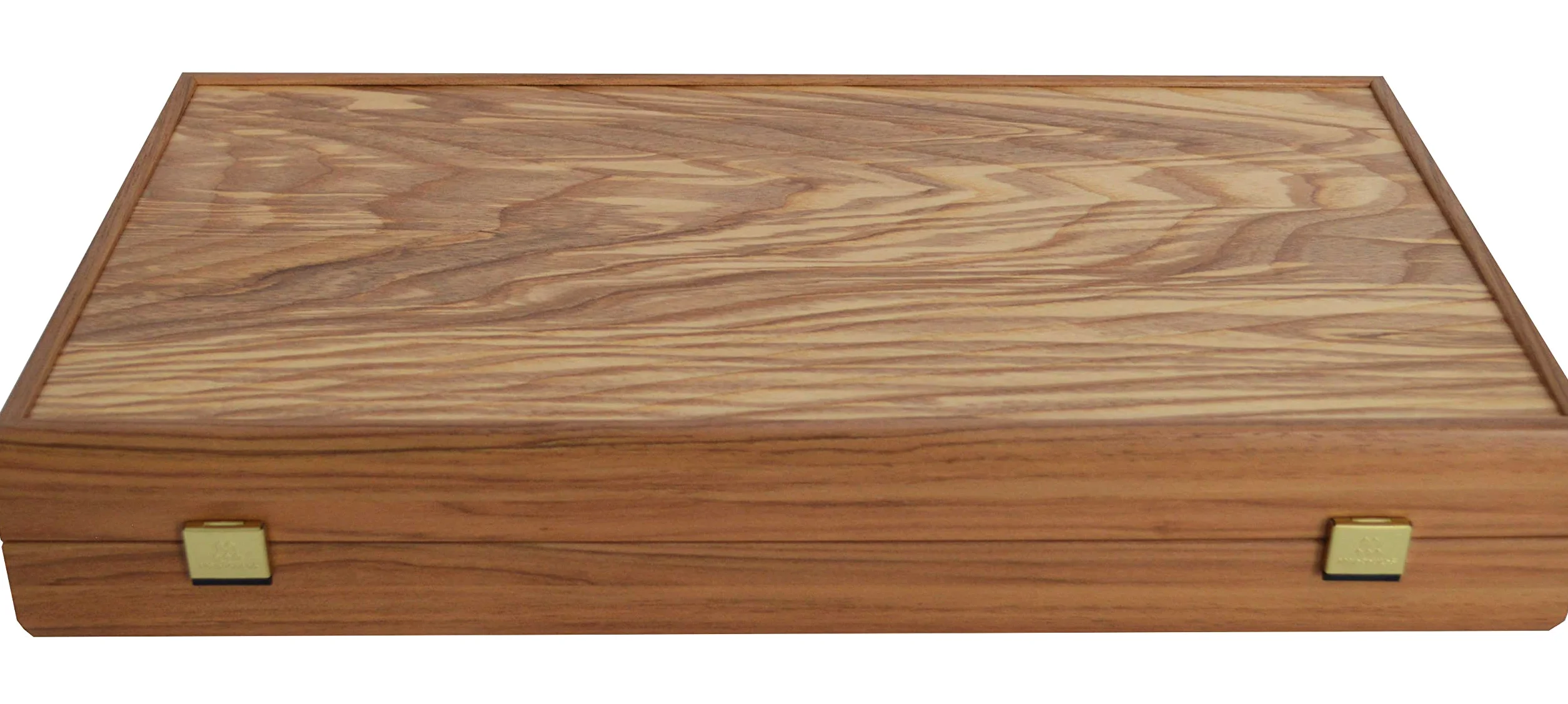 Manopoulos Traditional Olive Wood Backgammon Set - Olive Wood Chips