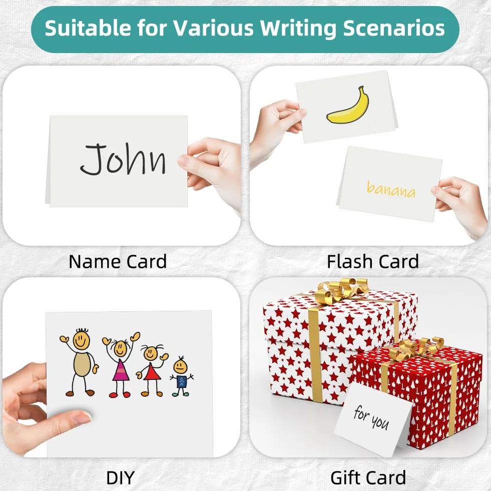 Cartes Postales Vierges A6 54pcs Blanc 15x10cm 210g/m² pour Imprimante Écriture DIY